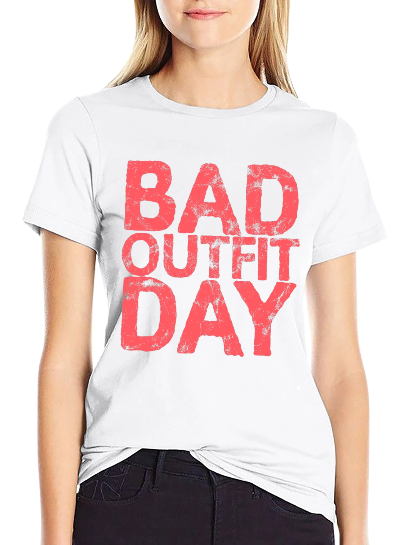 Black Bad Outfit Day T-Shirt - Men's Black Tee view 9