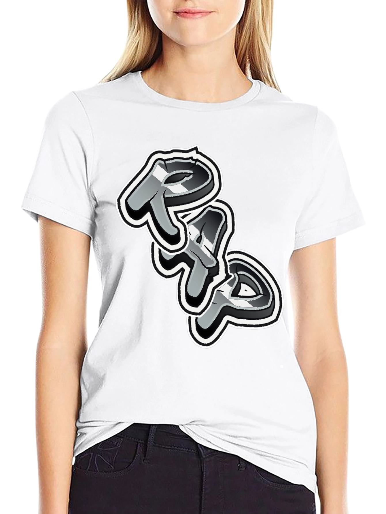 Black Cool Graphic Print Black T-Shirt view 9