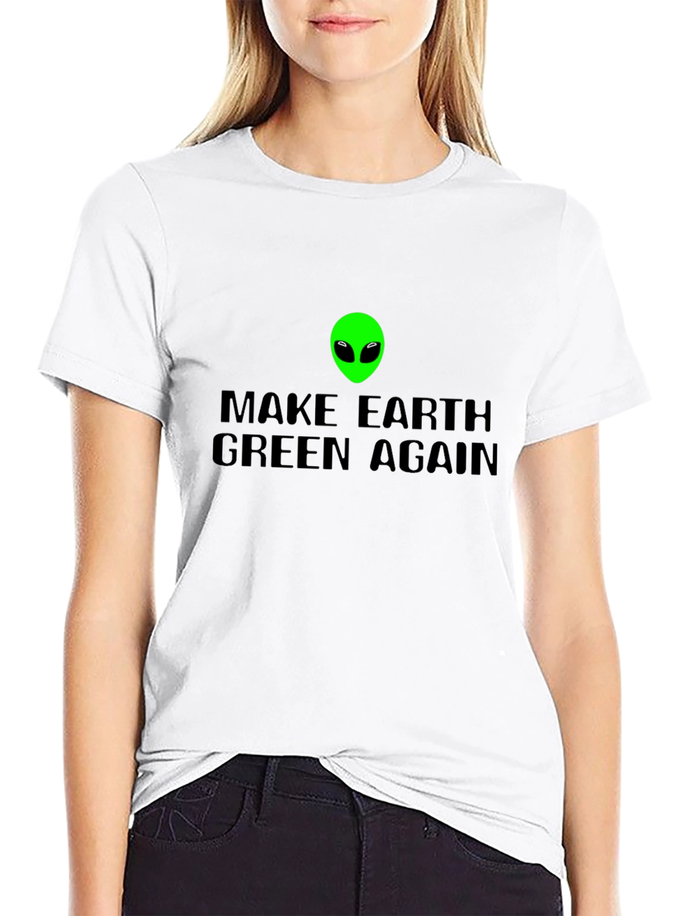 Black Make Earth Green Again T-Shirt view 9