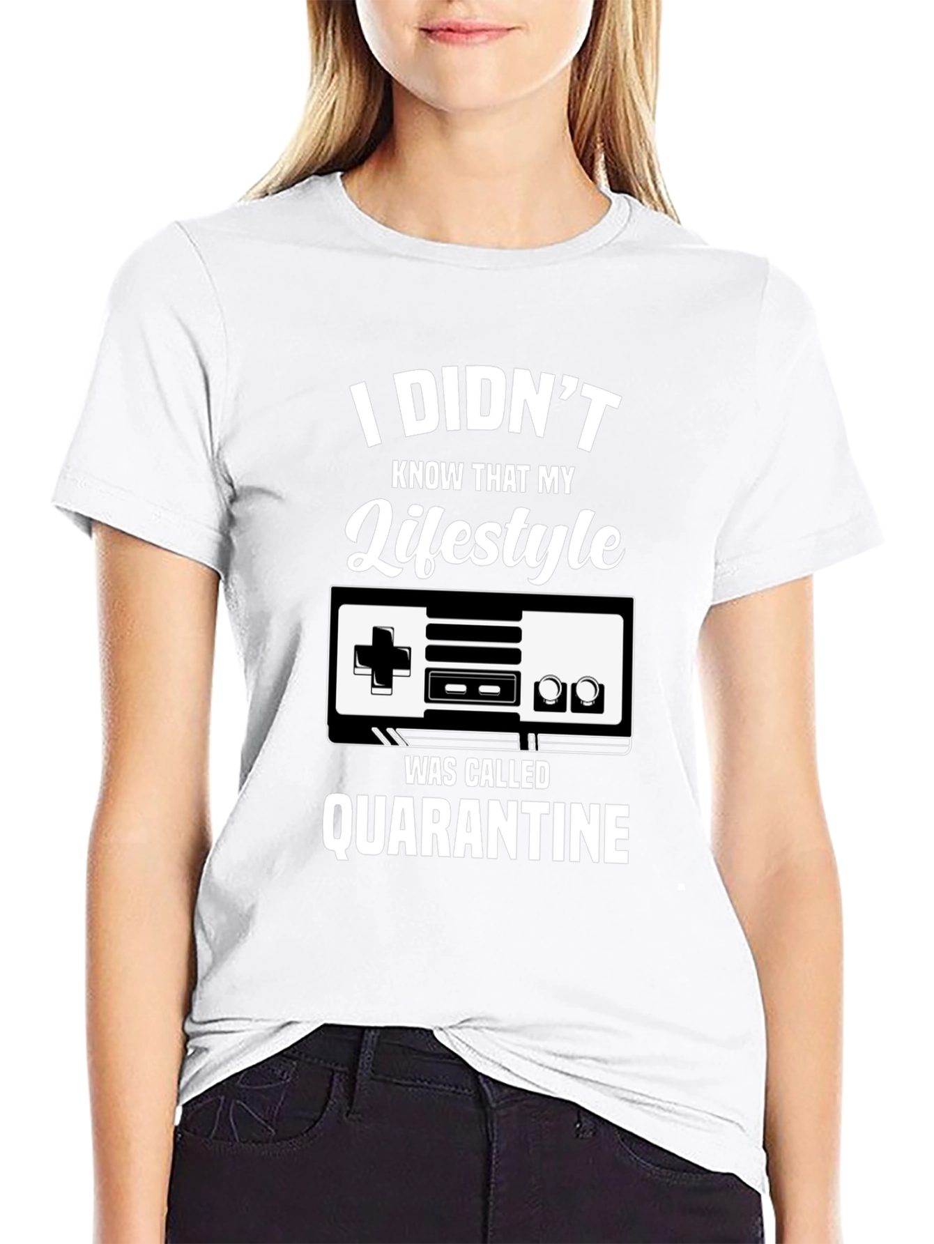 Black I Didn't Know Quarantine Lifestyle T-Shirt view 9