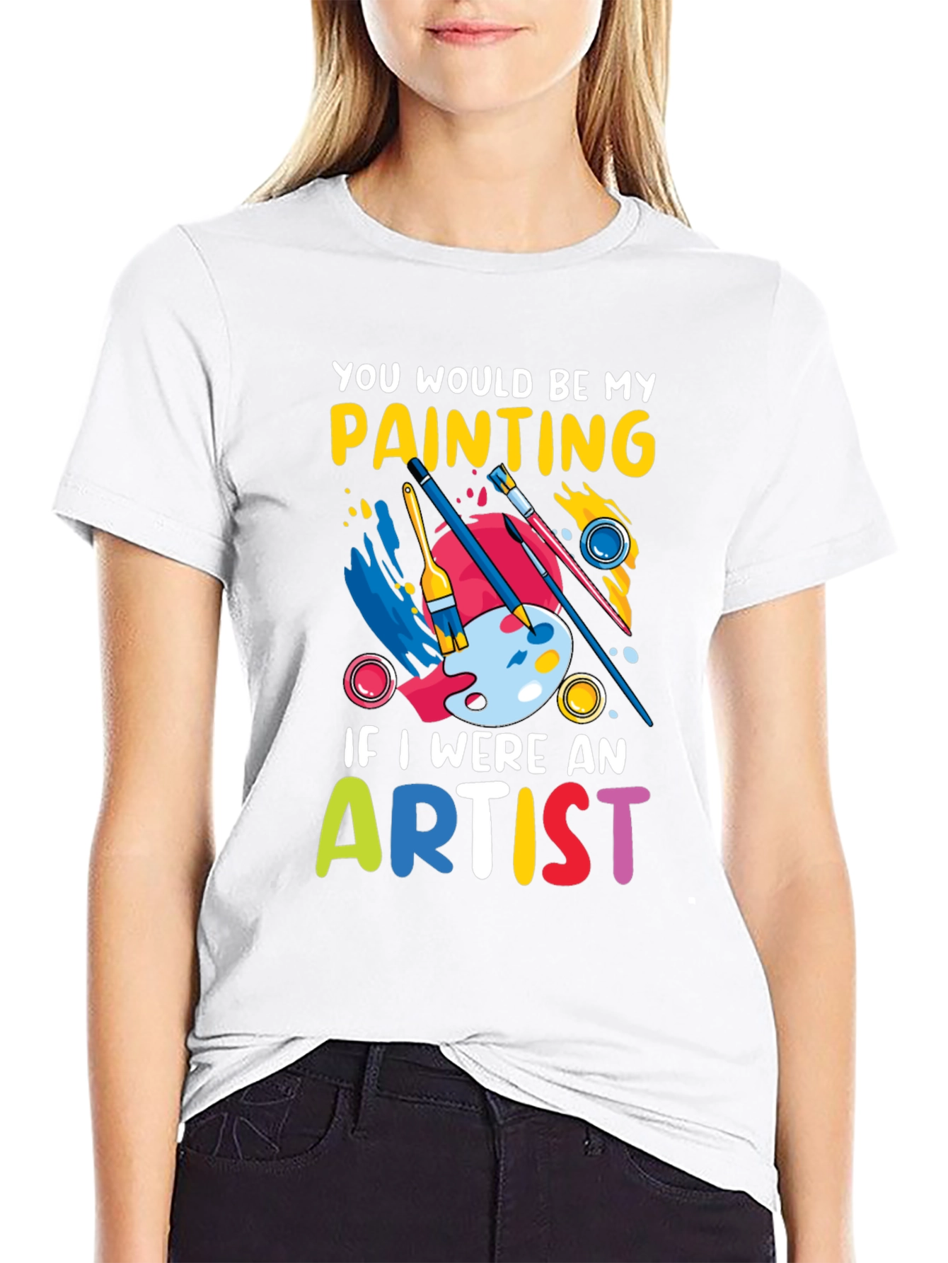 Black Artist Painting Graphic T-Shirt view 9