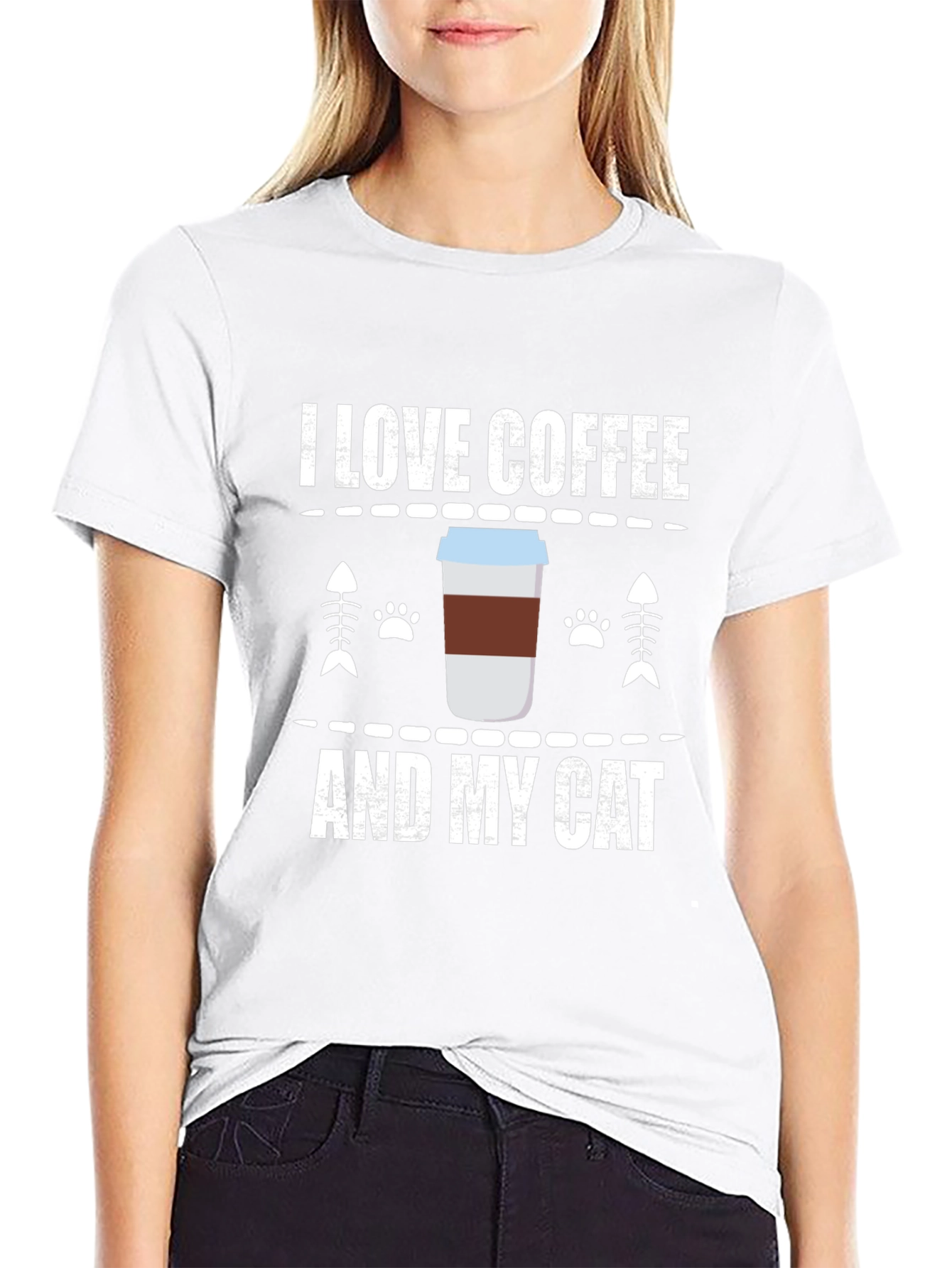 Black Coffee & Cat Lover T-Shirt view 9