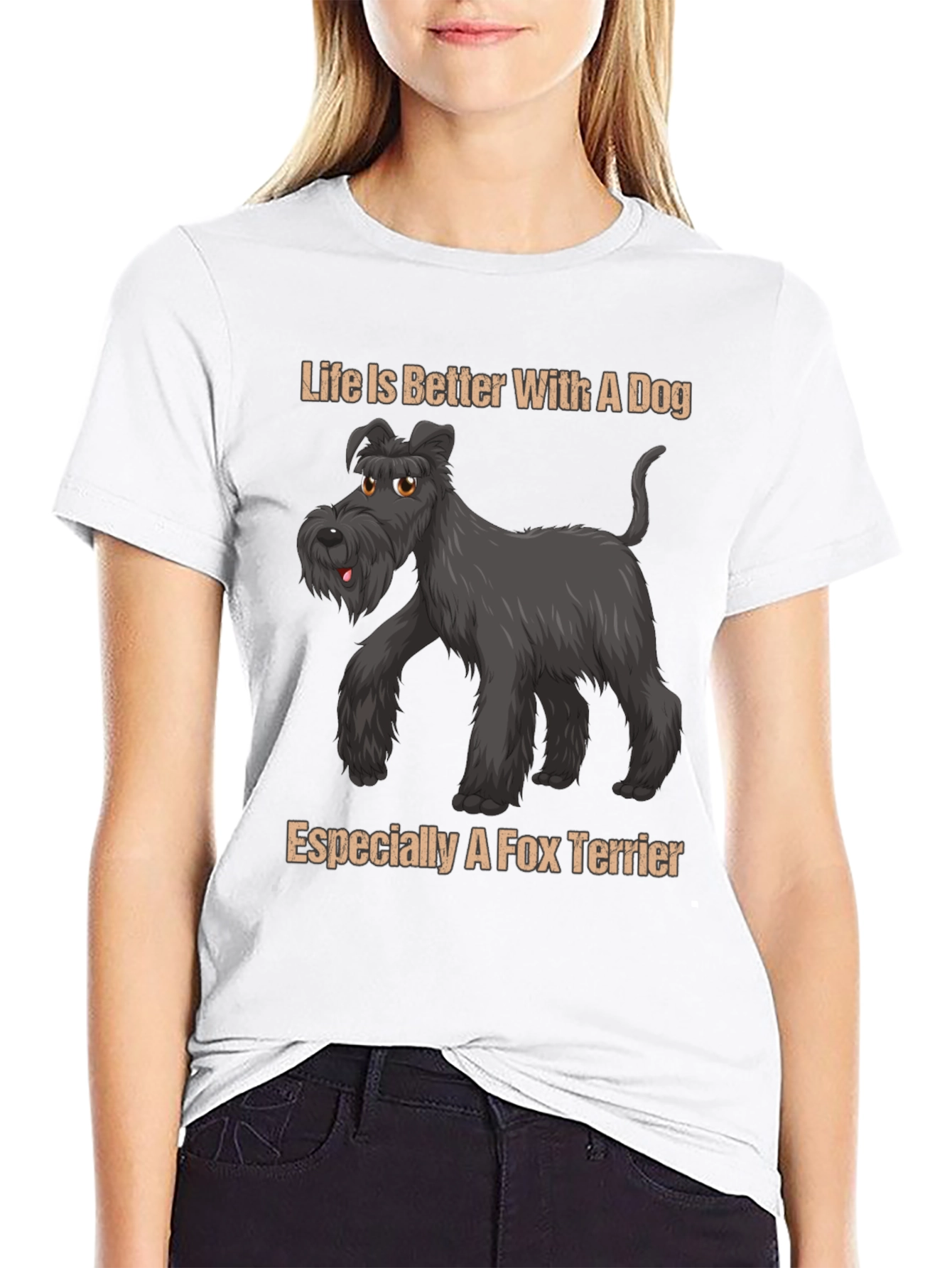 Black Dog Lover T-Shirt - Life is Better With A Dog view 9