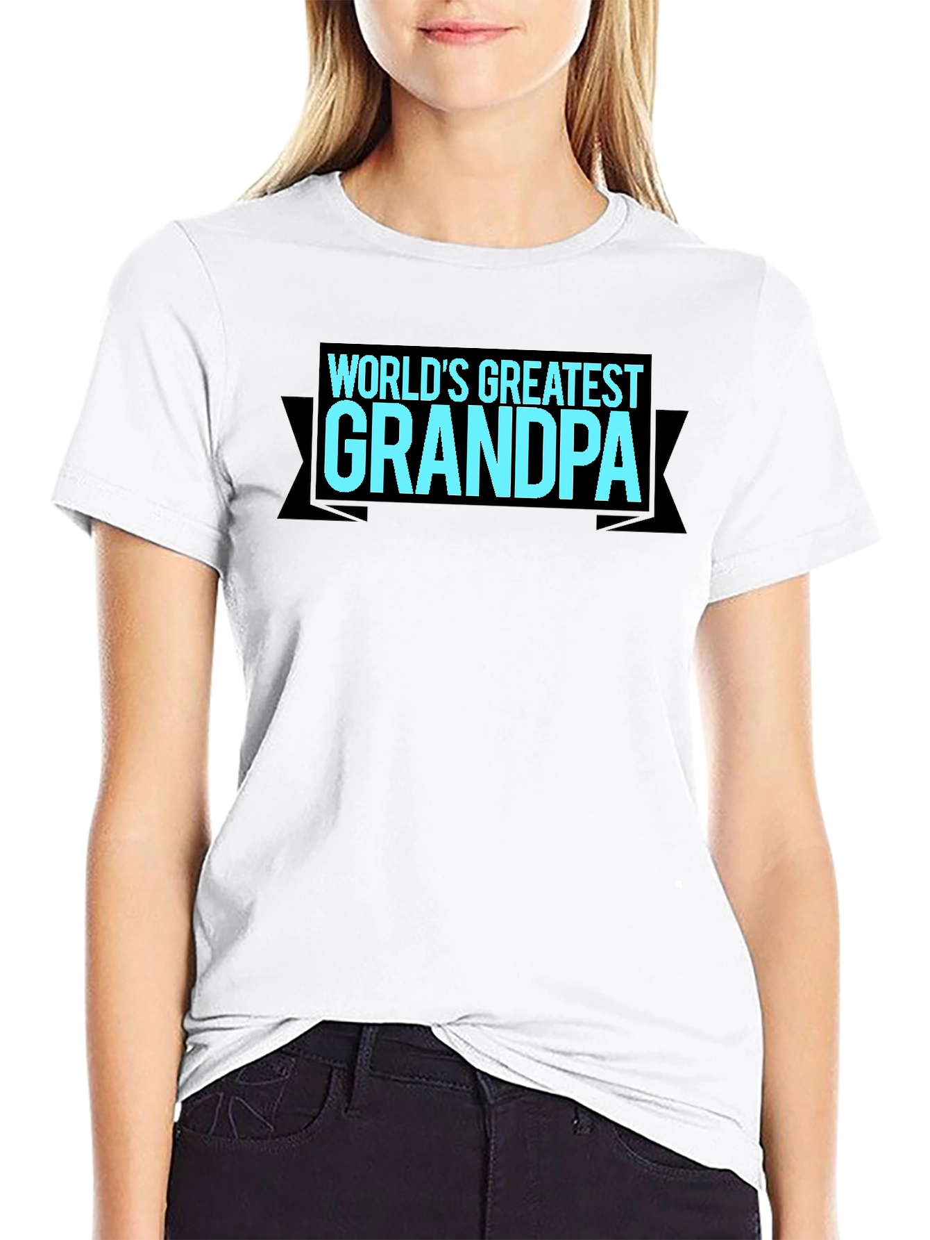 Black World's Greatest Grandpa T-Shirt - Black view 9