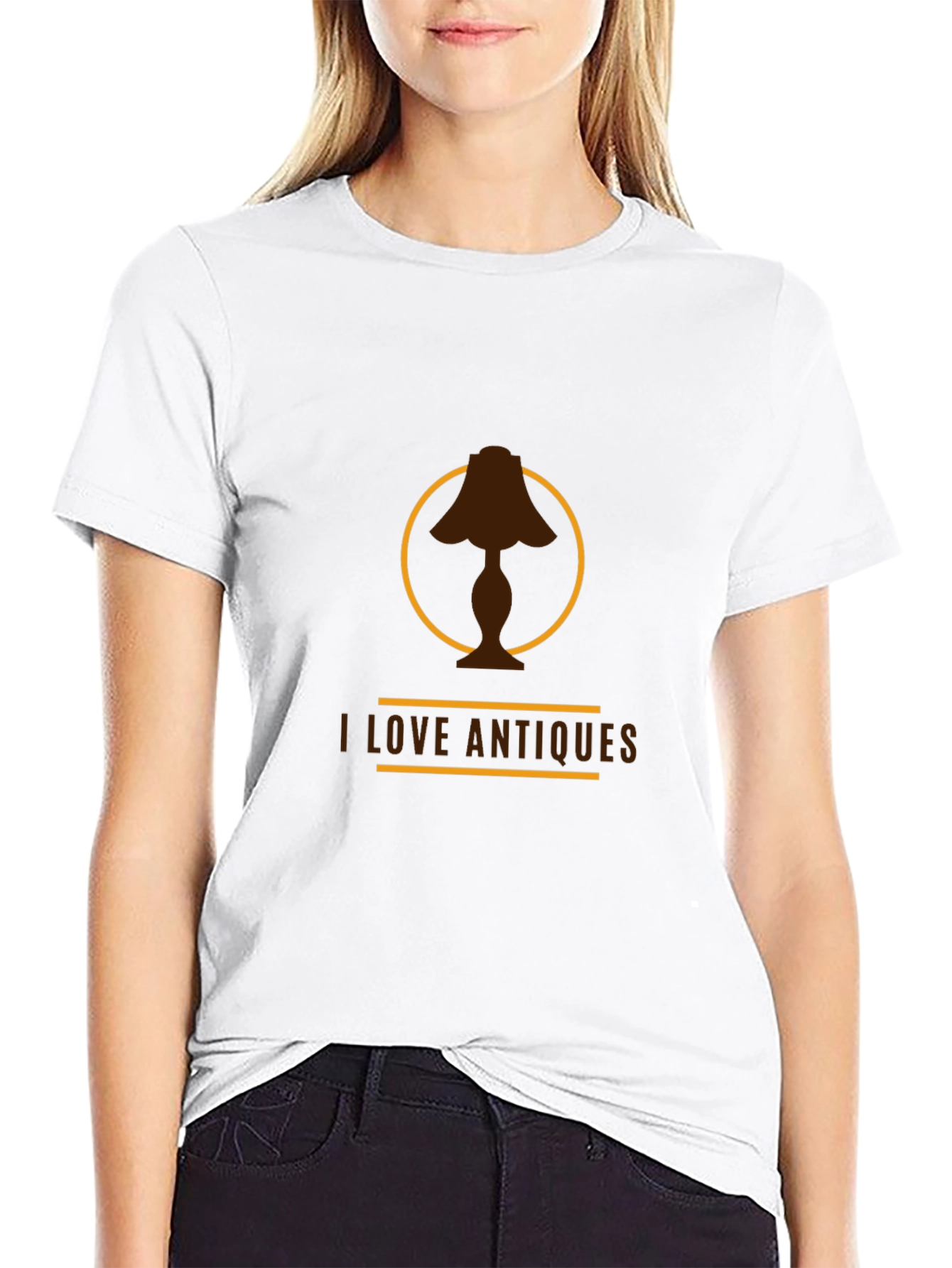 Black I Love Antiques Graphic Tee view 9