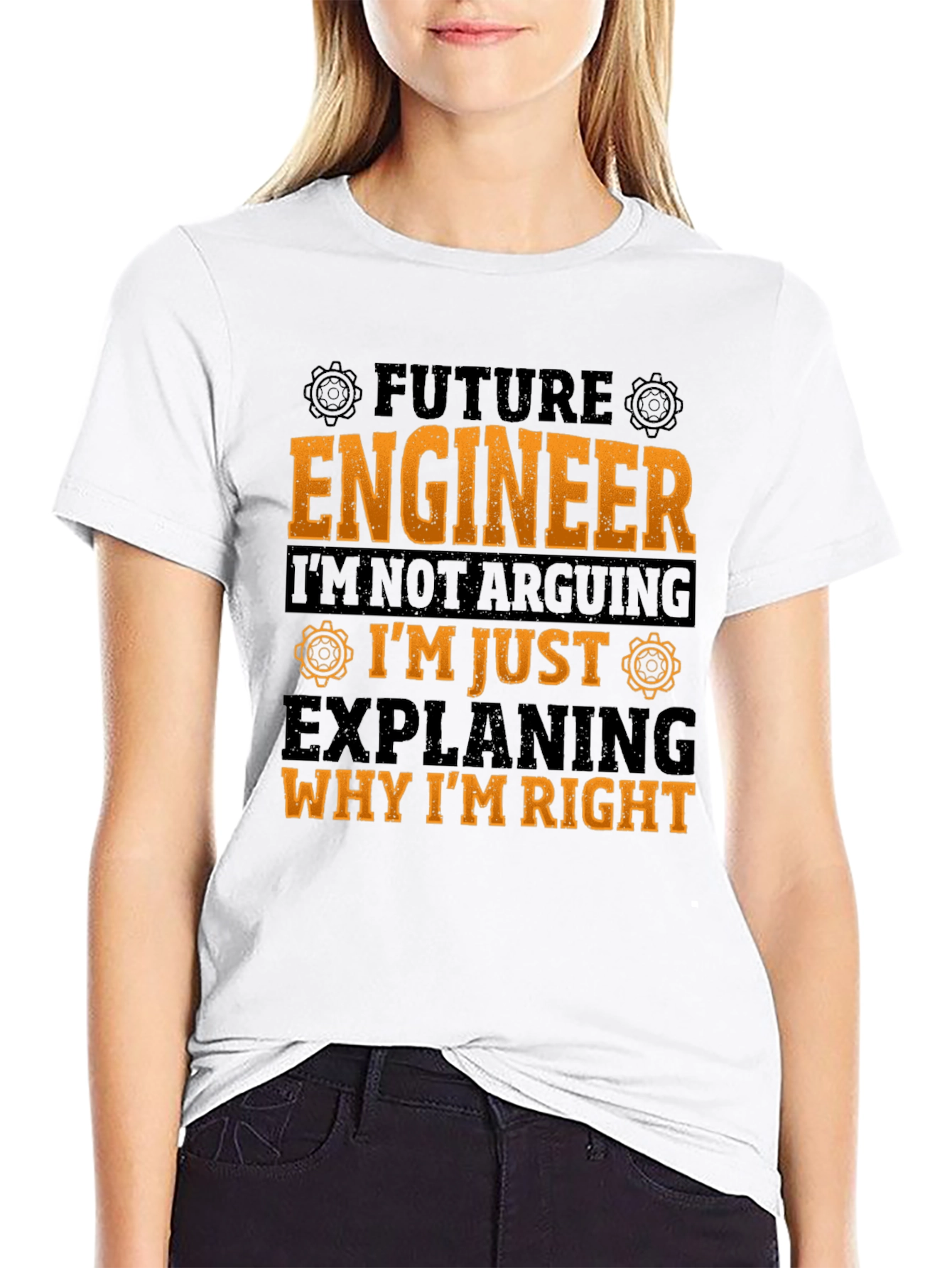 Black Future Engineer T-Shirt: I'm Not Arguing! view 9