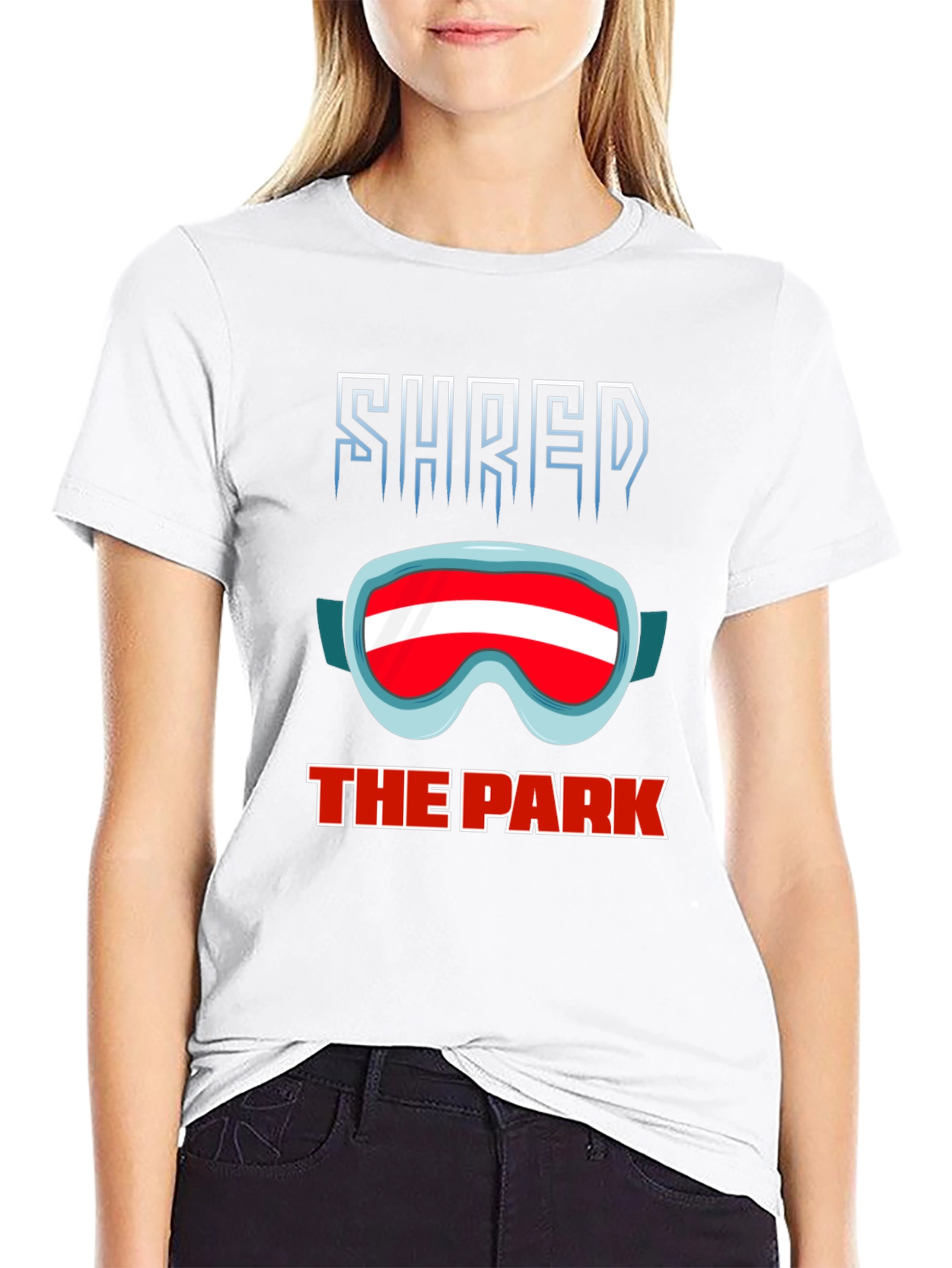 Black Shred the Park Black Graphic T-Shirt view 9
