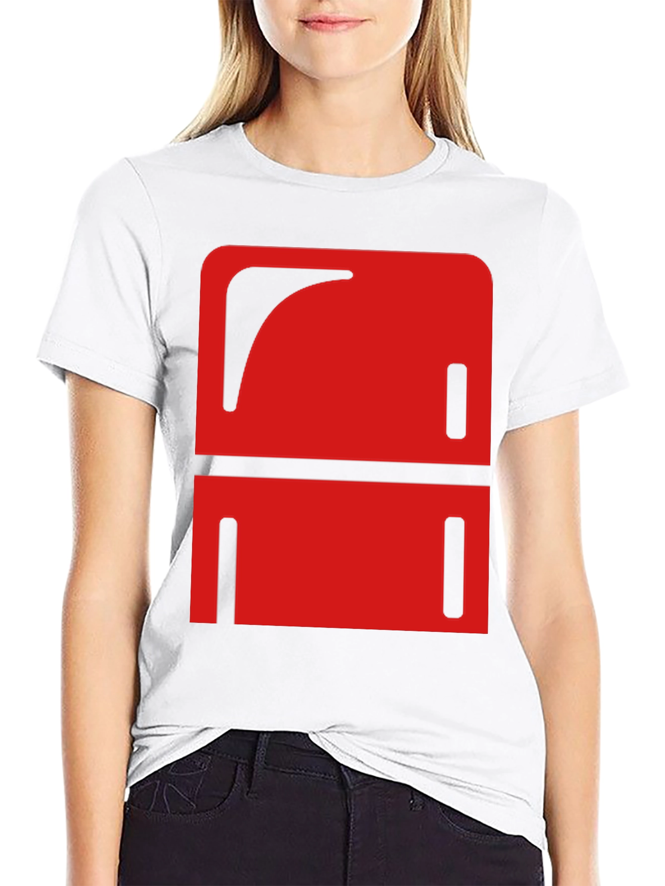 Black Abstract Red Graphic Print Black T-Shirt view 9