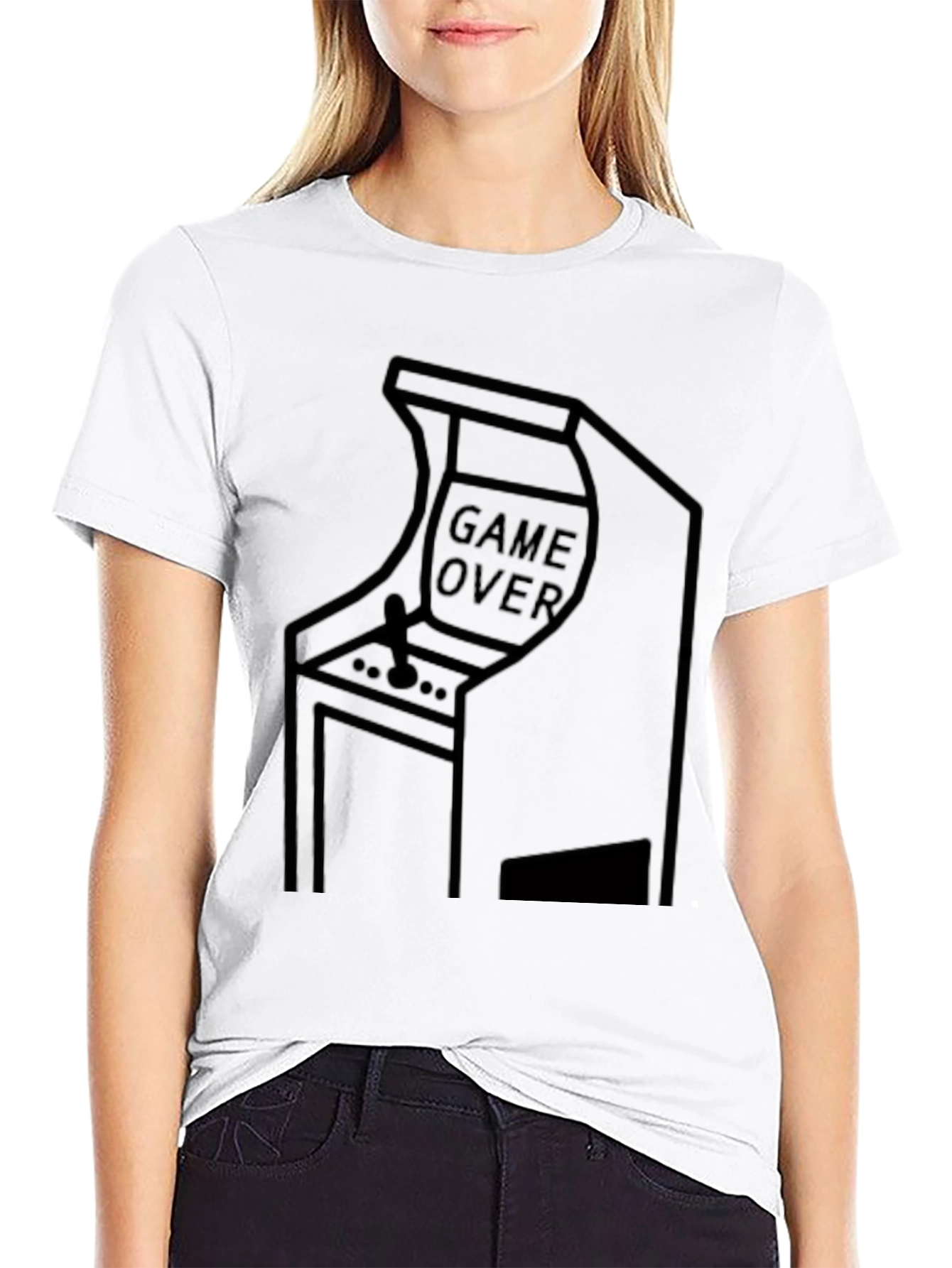 Black Game Over Arcade T-Shirt - Classic Gamer Style view 9