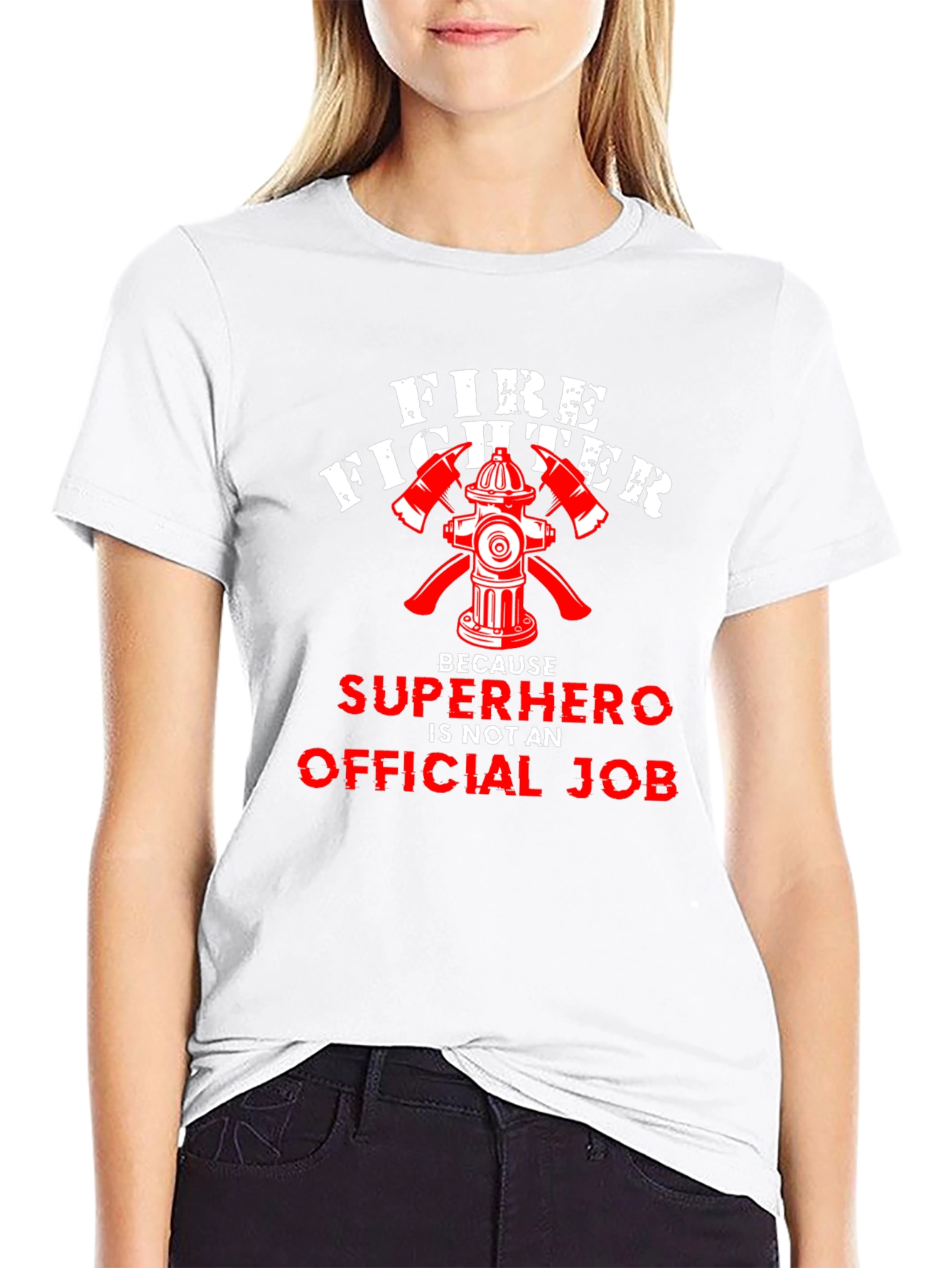 Black Firefighter Superhero Graphic Tee view 9