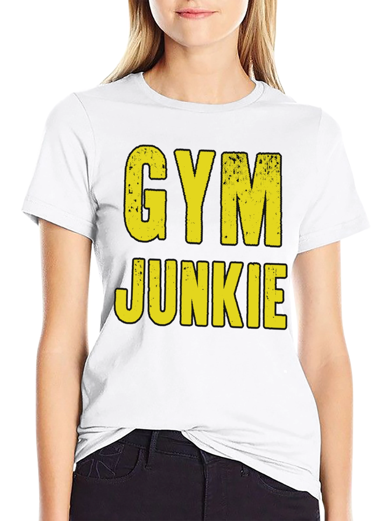 Black Gym Junkie Graphic T-Shirt - Fitness Apparel view 9