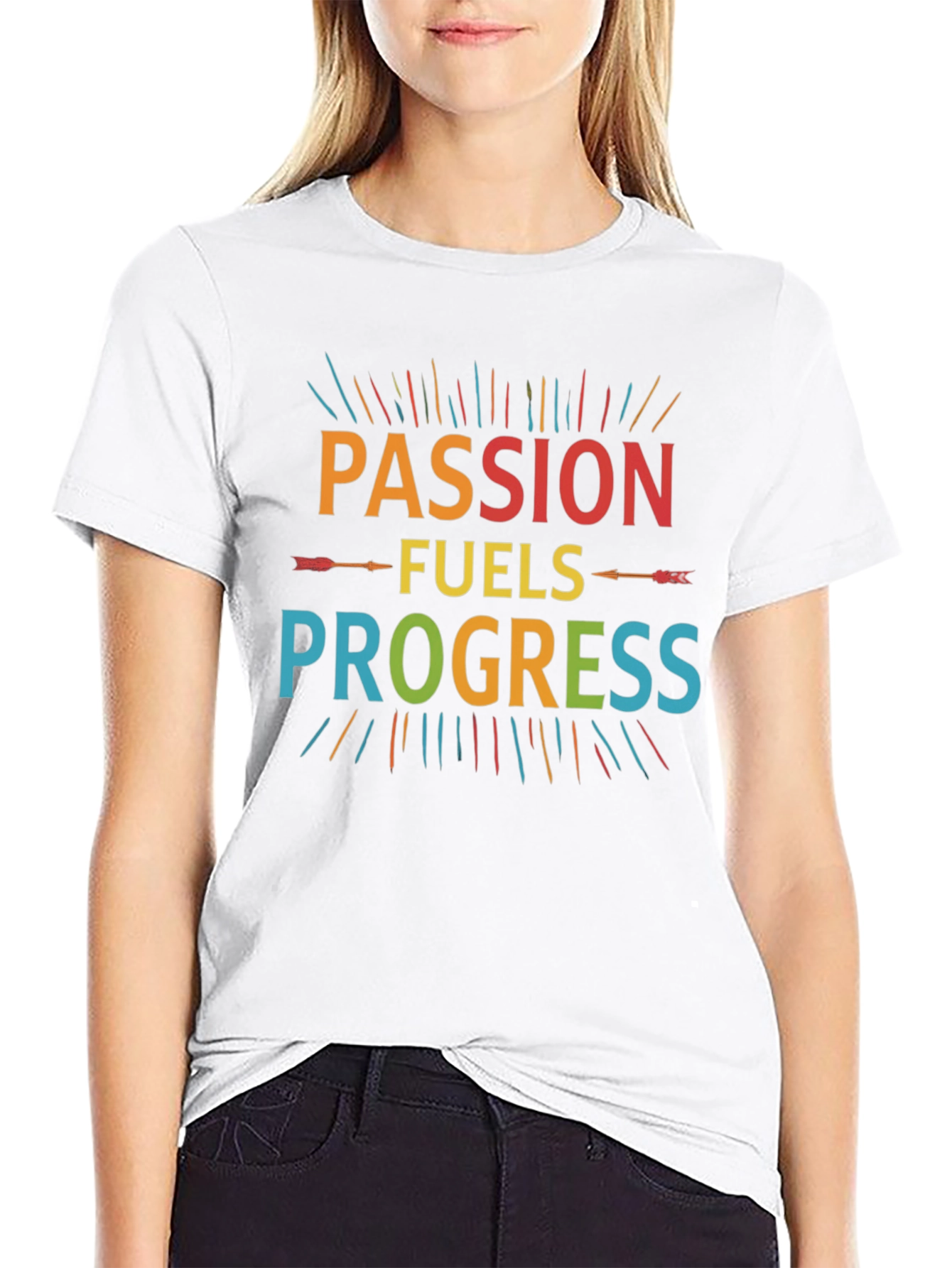 Black Passion Fuels Progress Graphic Tee view 9