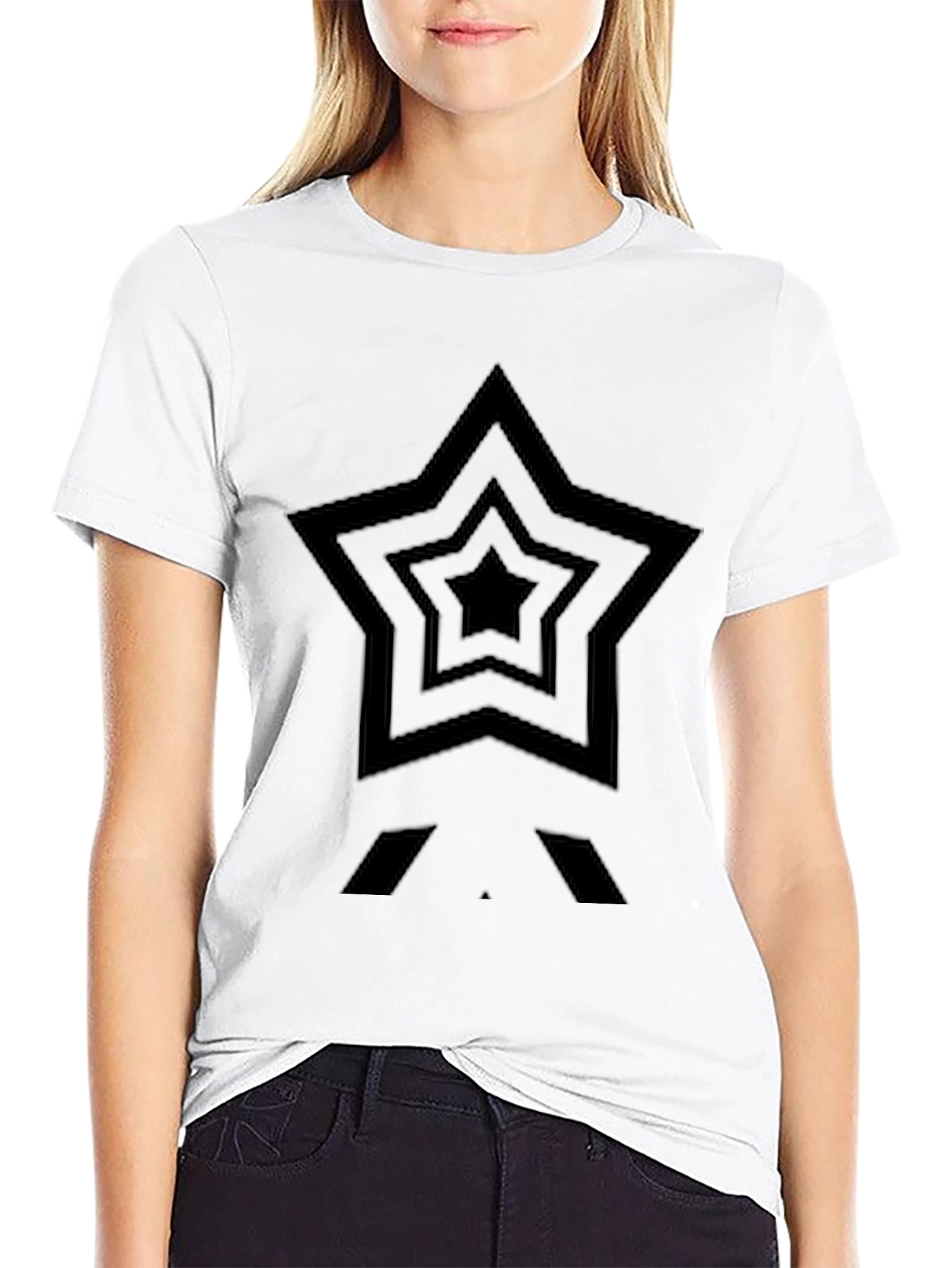 Black Black Star Graphic Tee - Stylish Men's T-Shirt view 9
