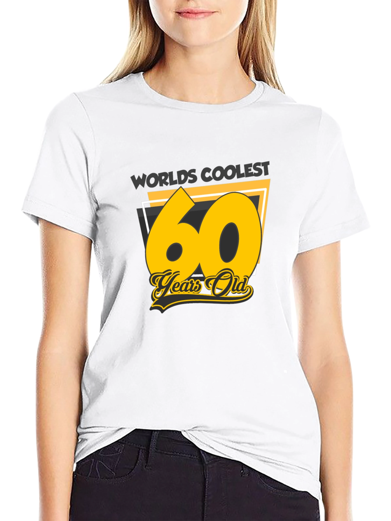 Black Worlds Coolest 60 Years Old Black T-Shirt view 9