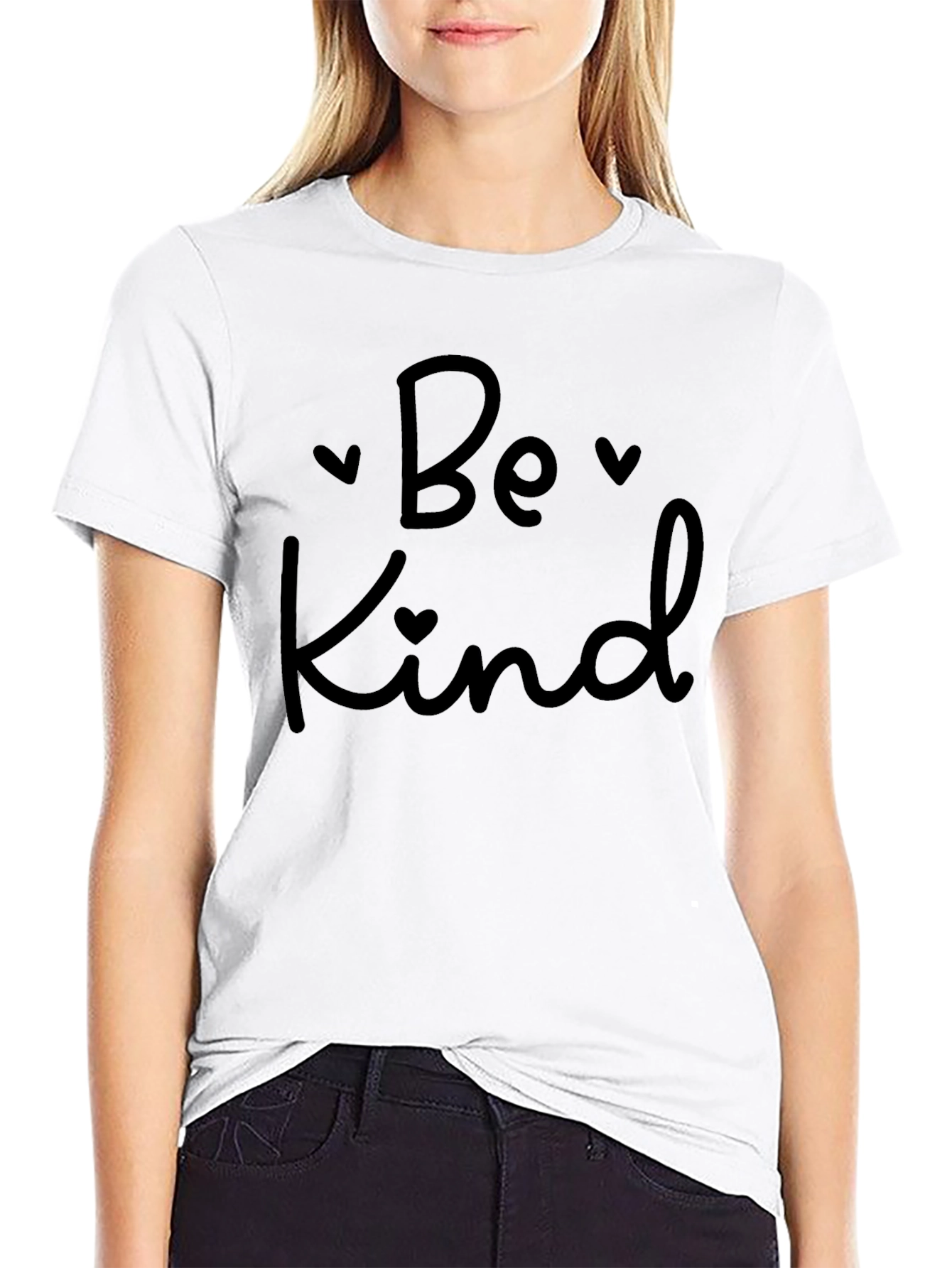 Black Be Kind Graphic Tee - Black Casual Comfort view 9