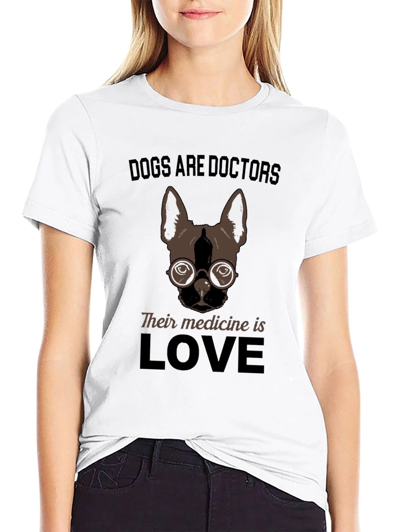 Black Dogs Are Doctors Love T-Shirt view 9