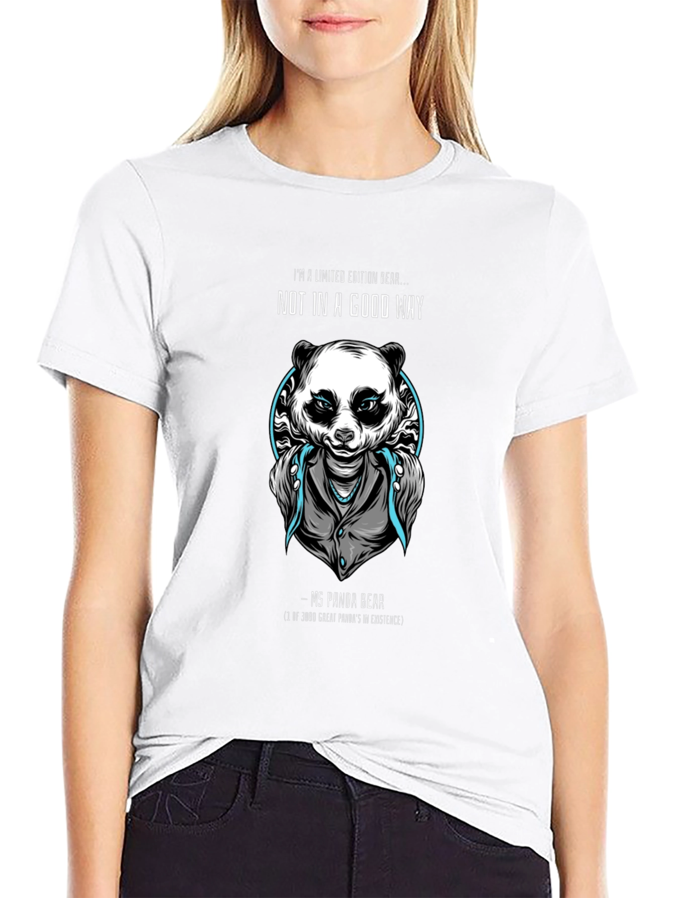 Black Limited Edition Panda Bear Graphic T-Shirt view 9