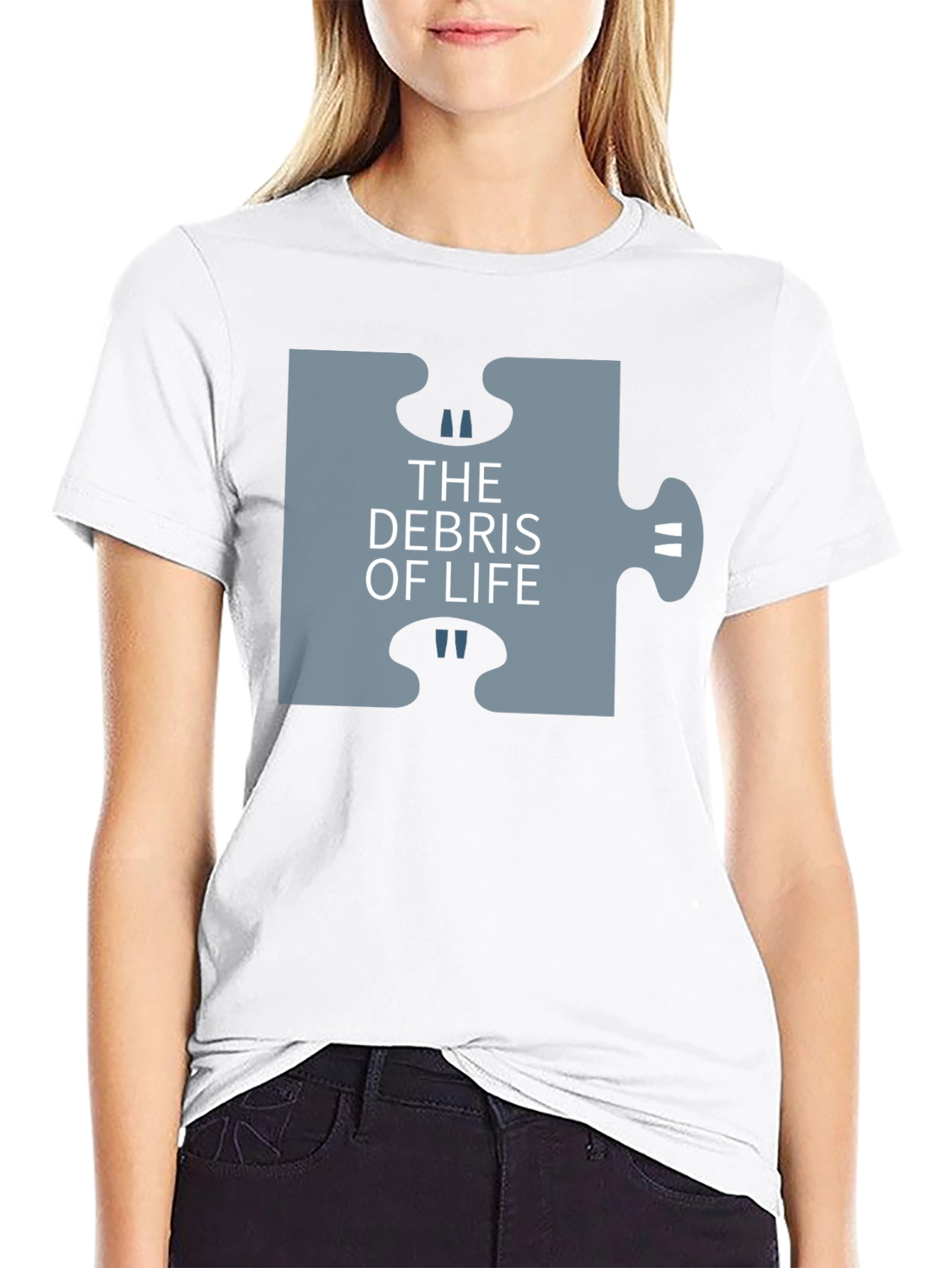 The Debris of Life Puzzle Tee - Dark Humor T-Shirt - 9