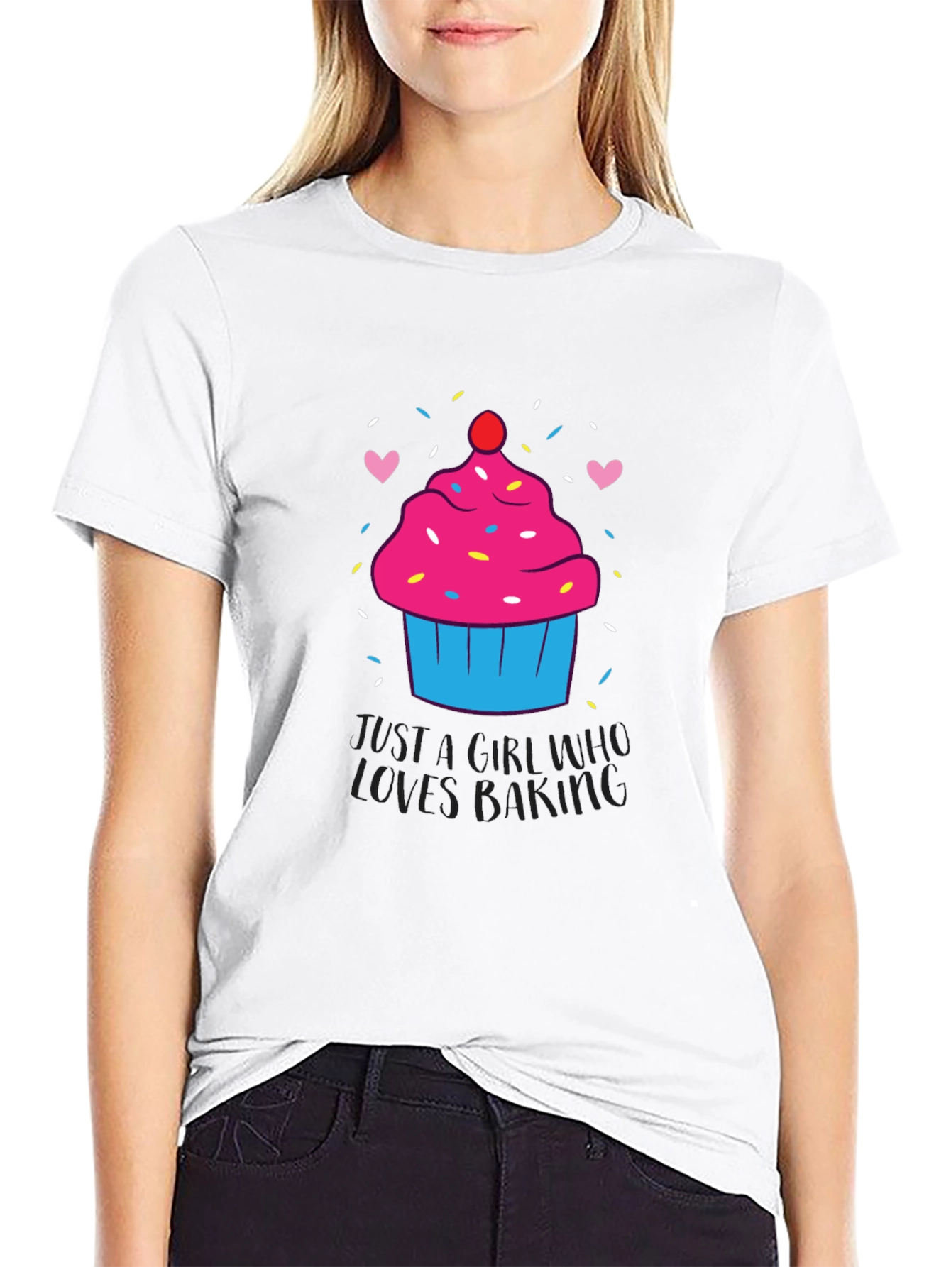 Black Cupcake Baking Lover T-Shirt view 9