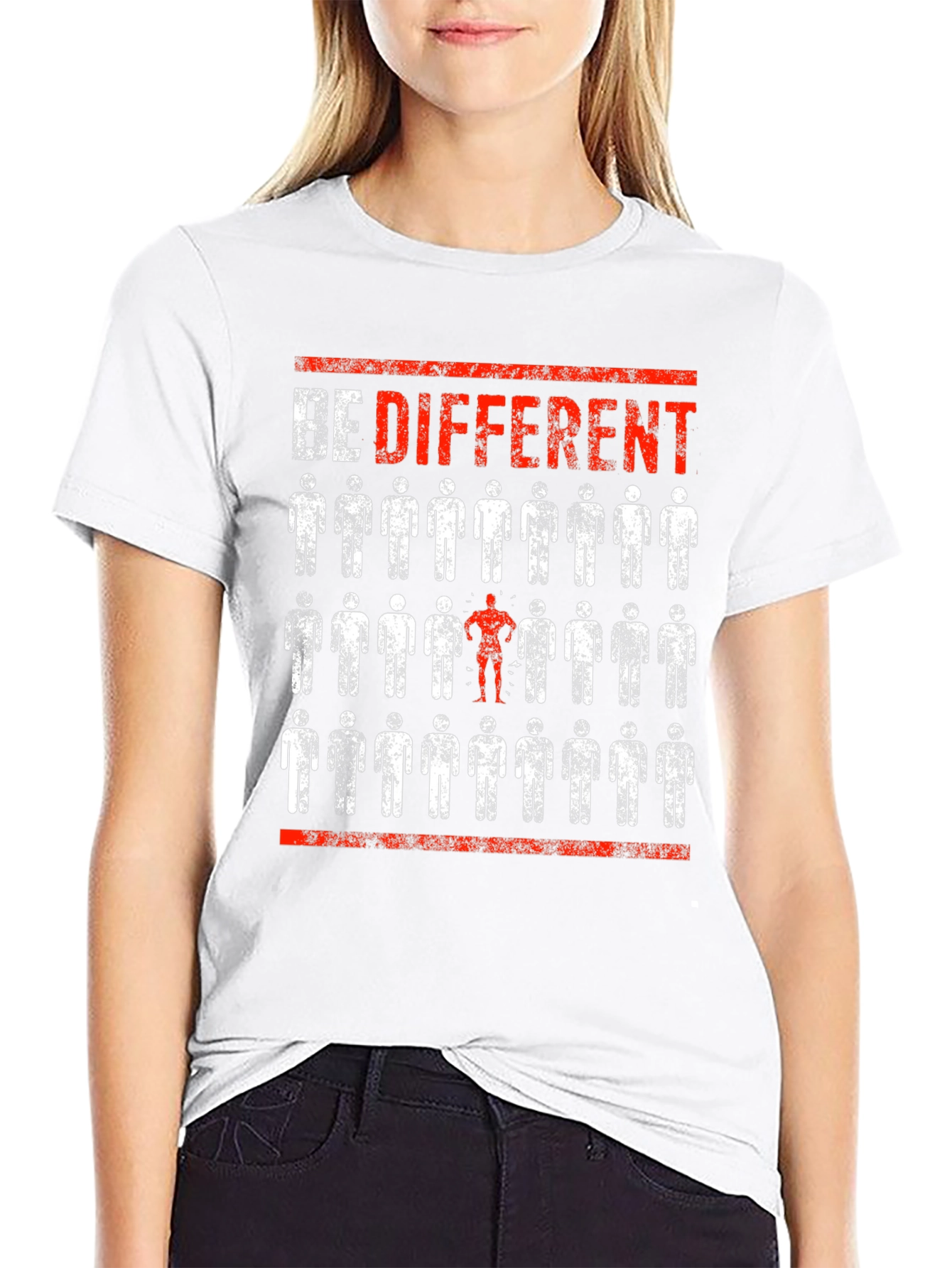 Black Be Different Graphic T-Shirt view 9