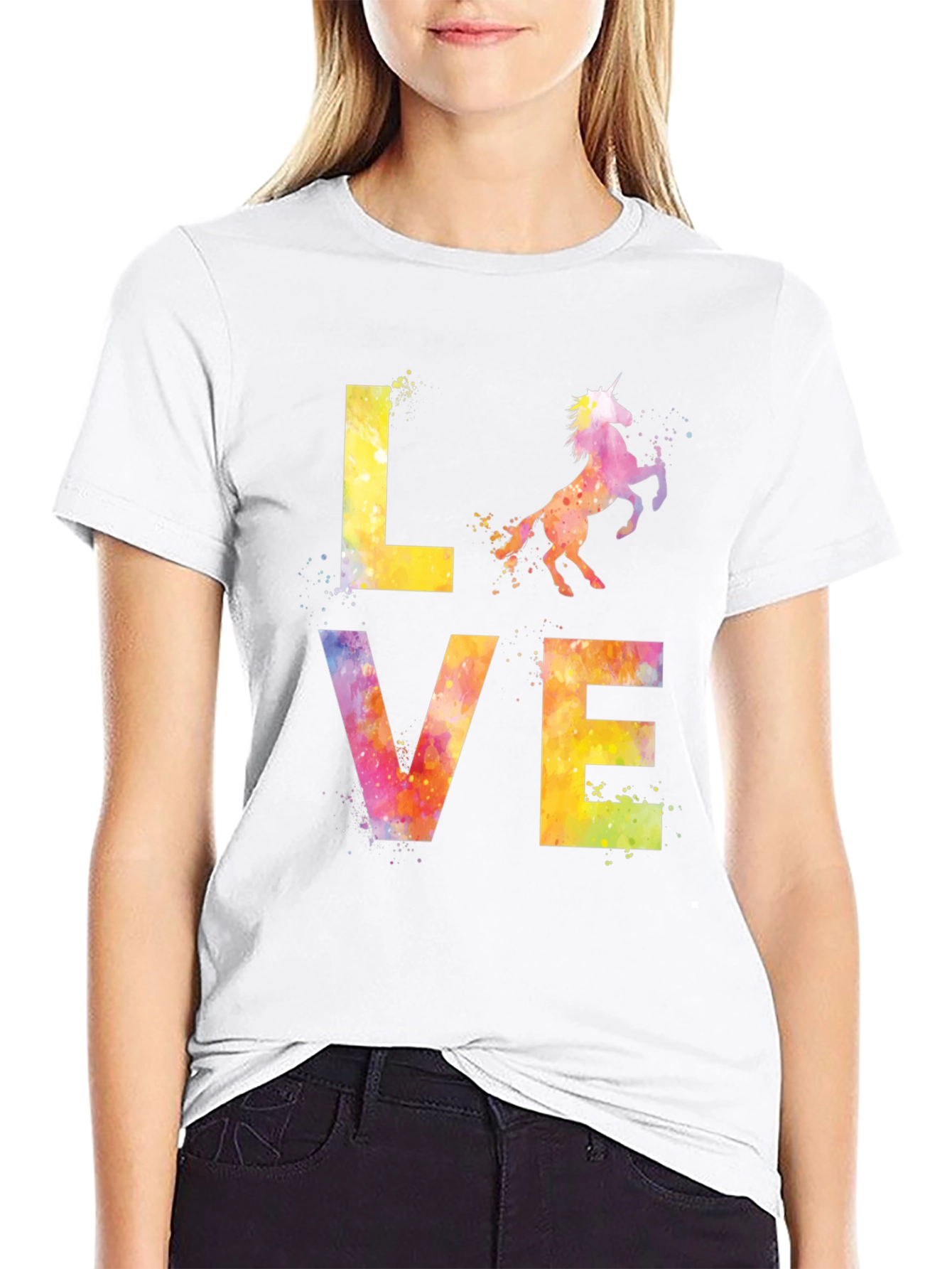 Black Love Unicorn Graphic Tee view 9
