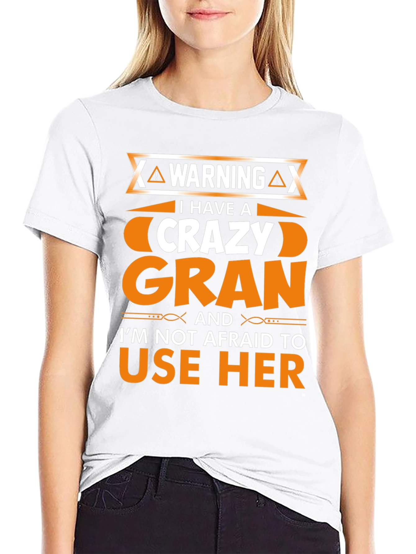 Black Warning: I Have a Crazy Gran T-Shirt view 9