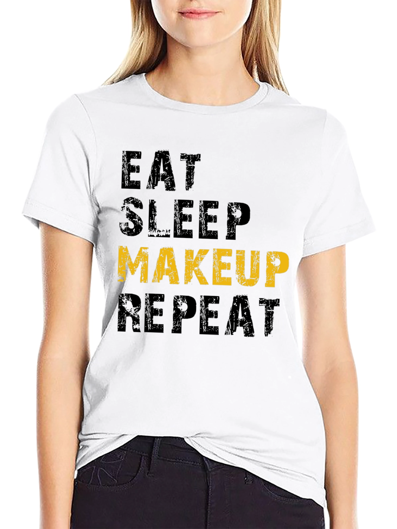 Black Eat Sleep Makeup Repeat Graphic T-Shirt view 9