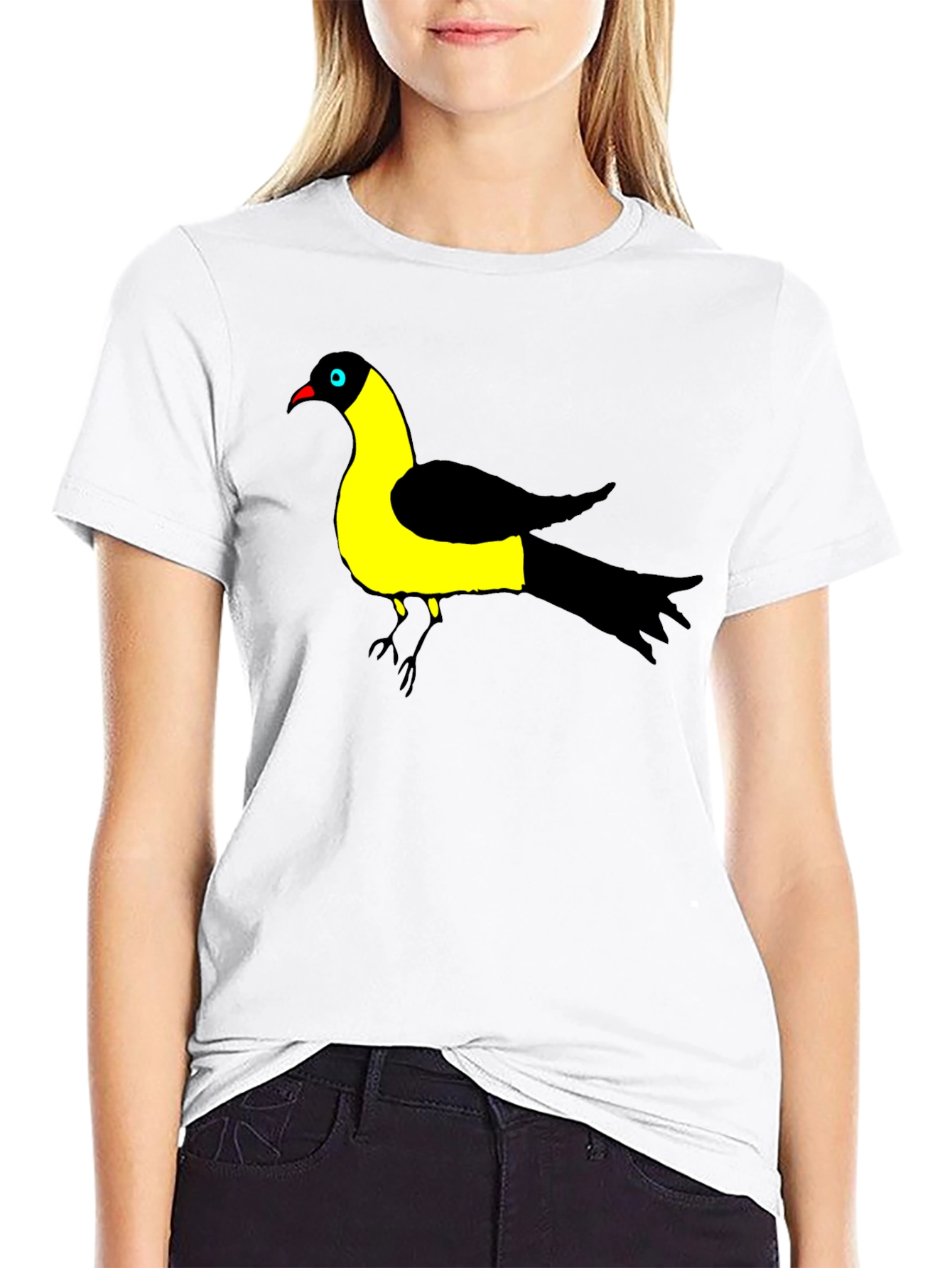 Black Bird of Paradise Graphic Tee - Black Cotton view 9