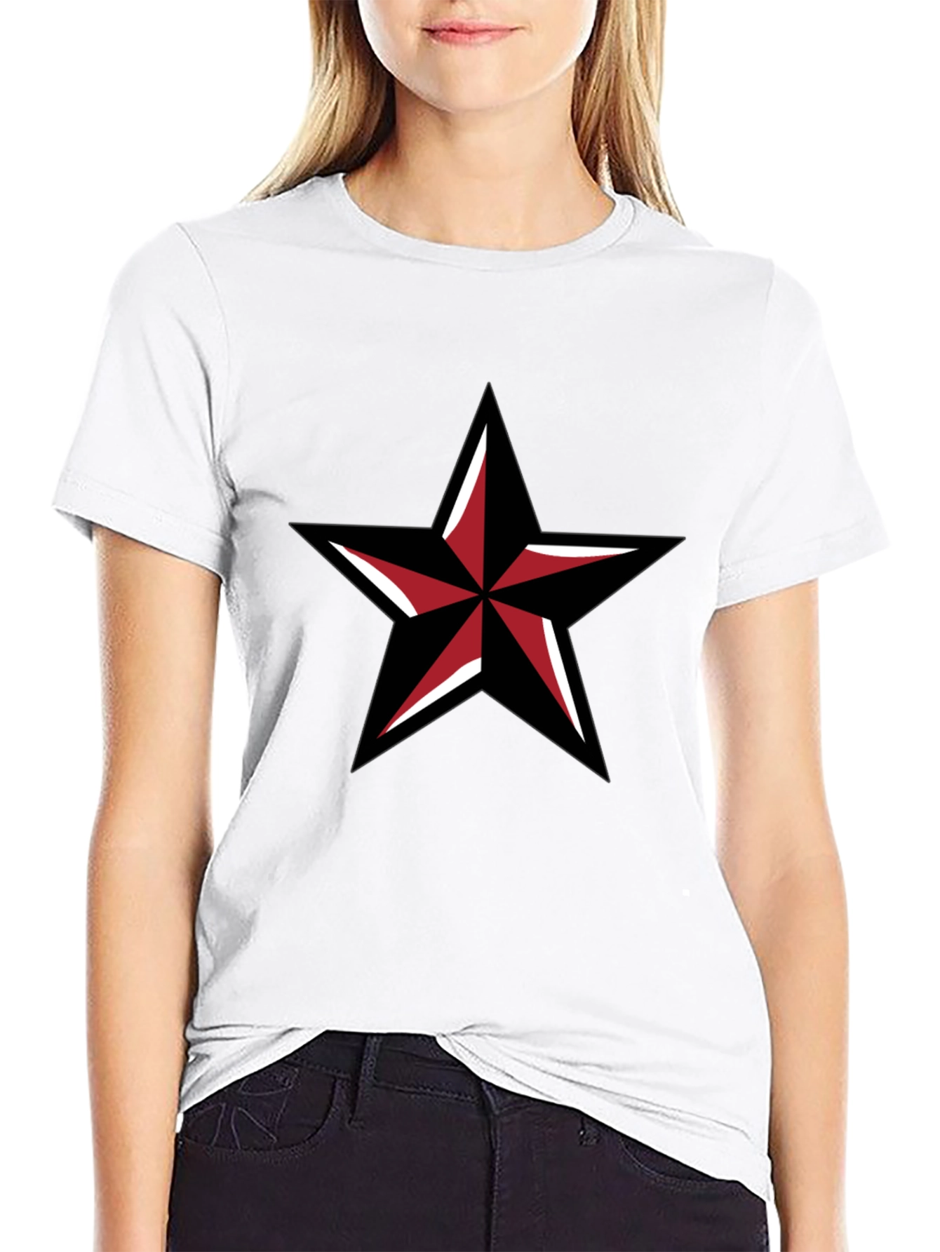 Black Black Star Graphic Tee - Mens Casual Fashion view 9