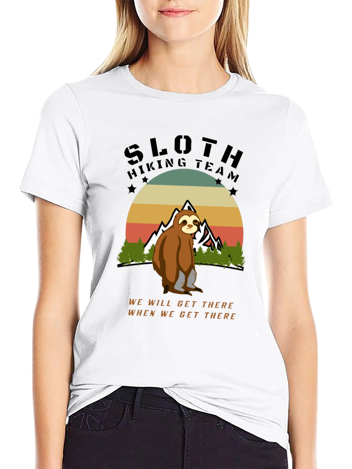 Black Sloth Hiking Team Tee view 9