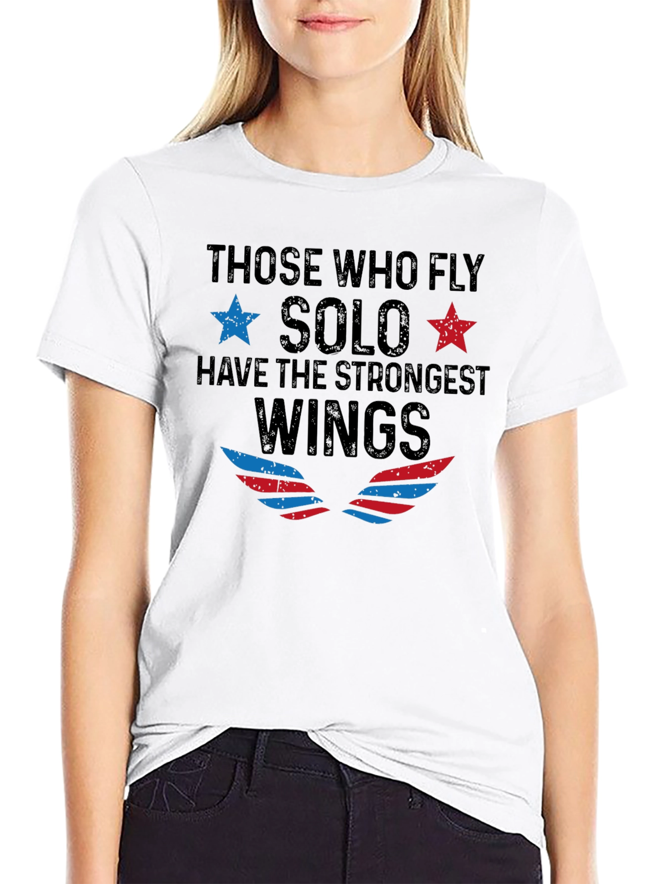 Black Strongest Wings Solo T-Shirt view 9