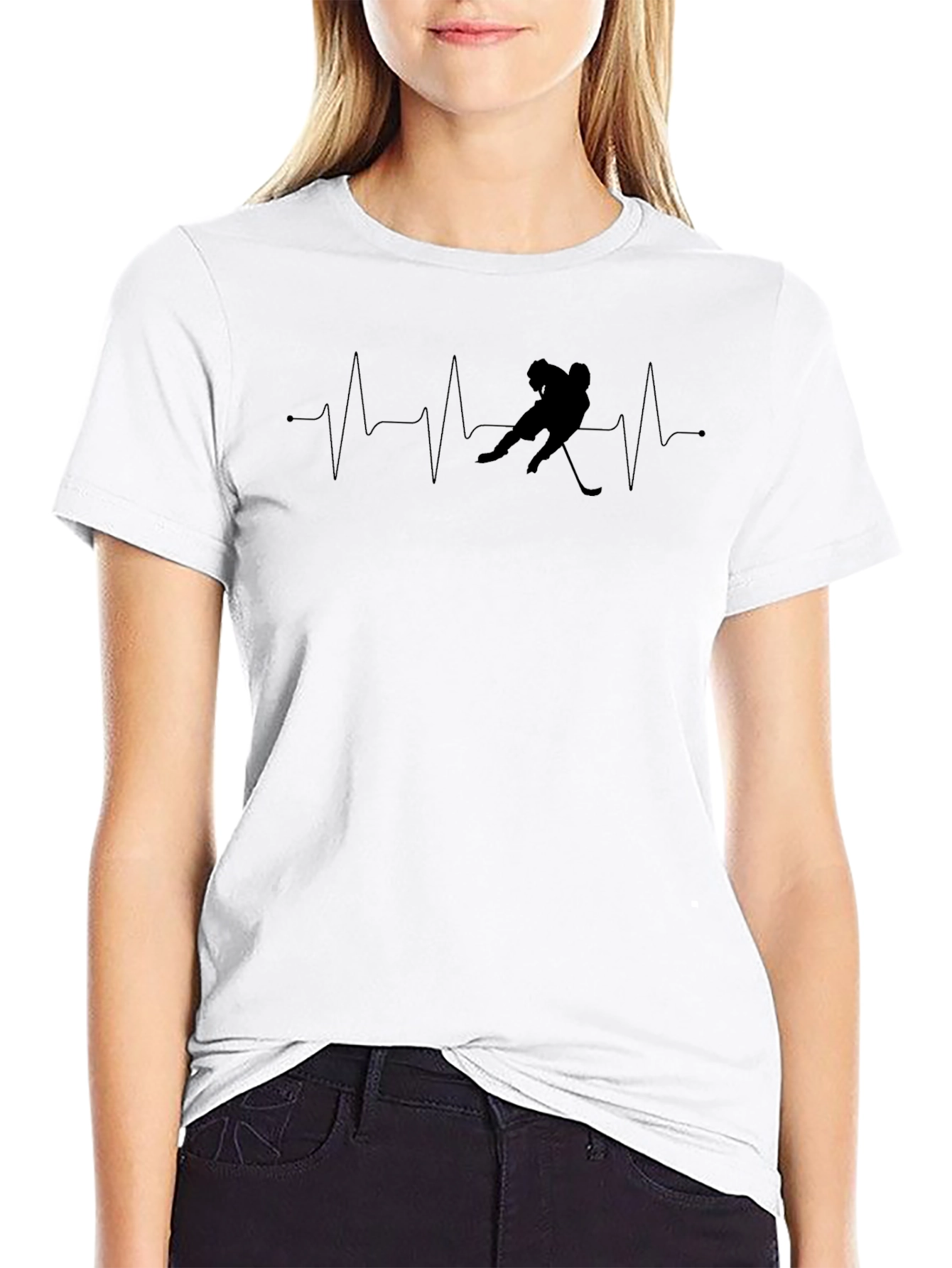 Hockey Heartbeat T-Shirt - Sport Fan Tee - 9