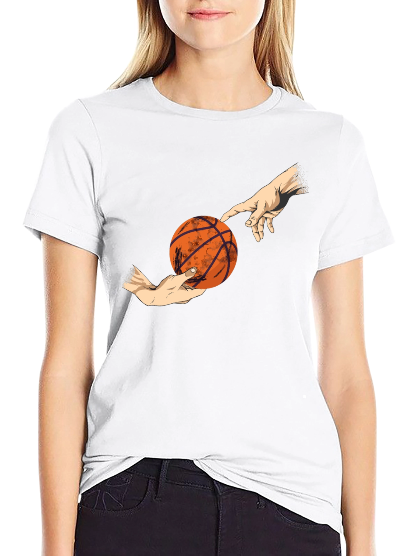 Black Basketball Creation T-Shirt - Artistic Sports Tee view 9