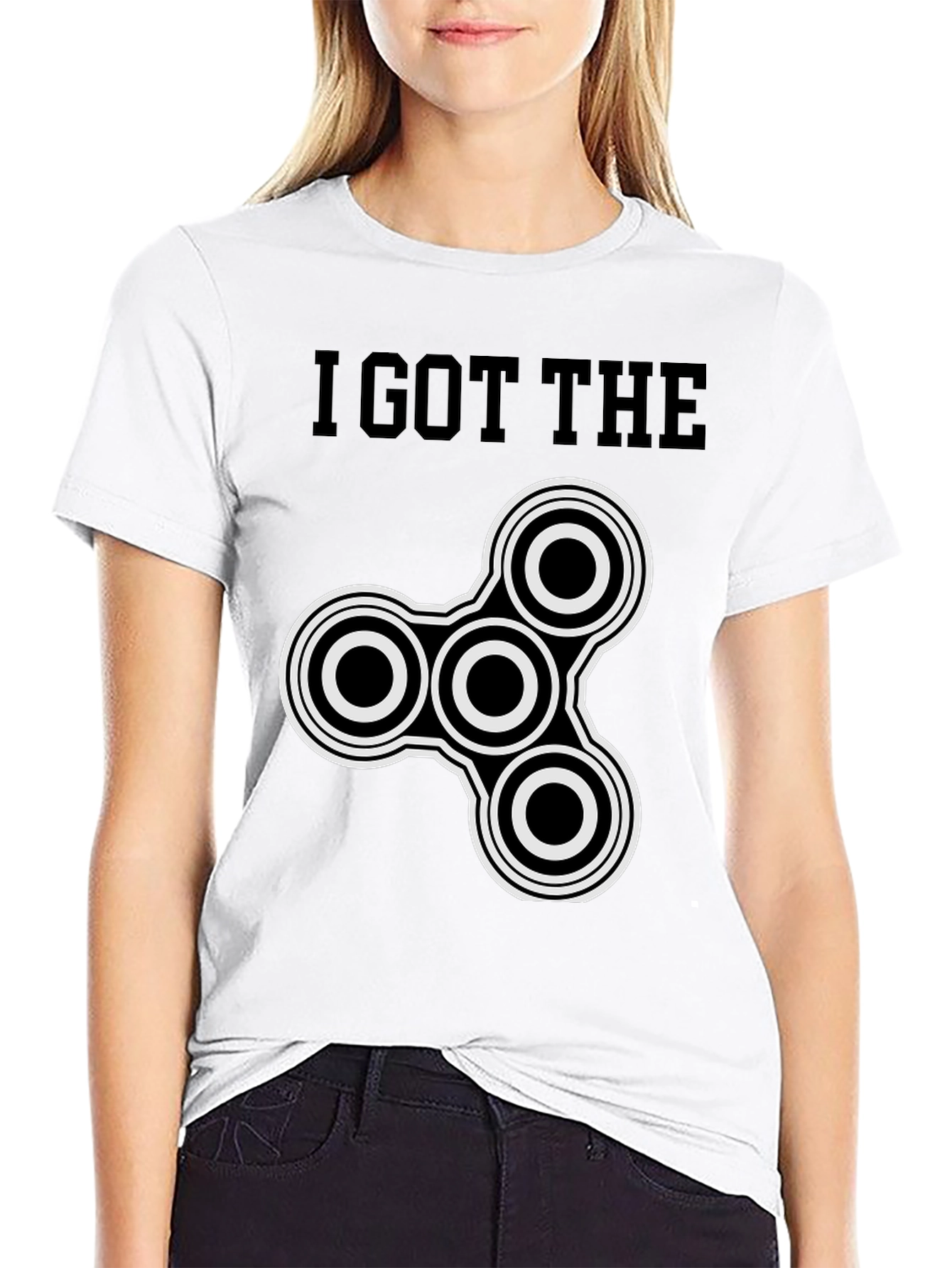 Black I Got The Spinner T-Shirt - Black Cotton Blend Tee view 9