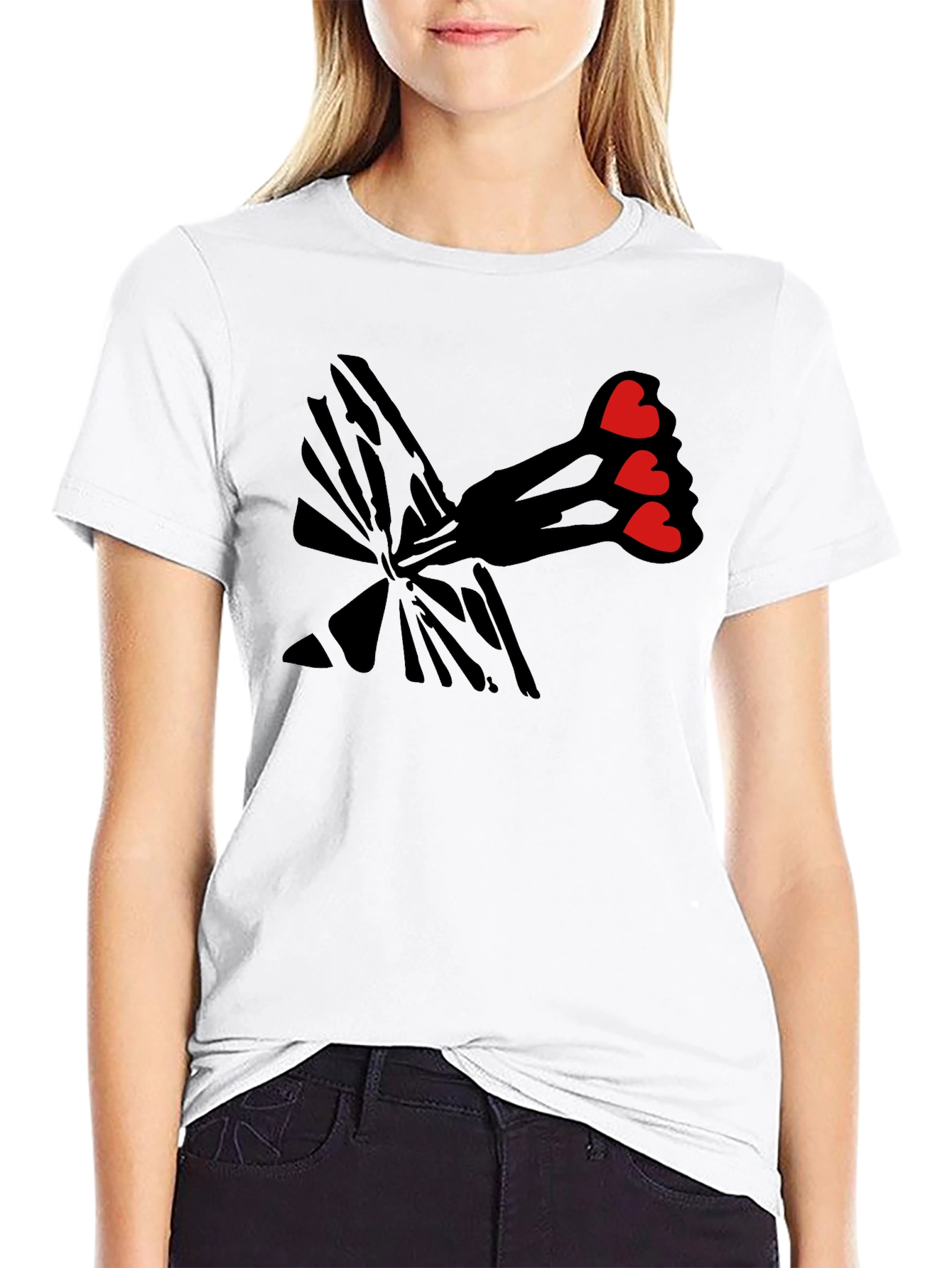 Black Heart Dart T-Shirt - Love Target view 9