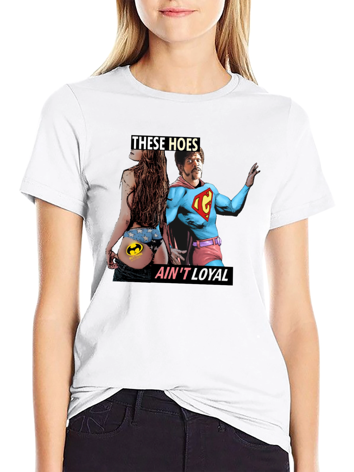 Black These Hoes Ain't Loyal Graphic Tee view 9