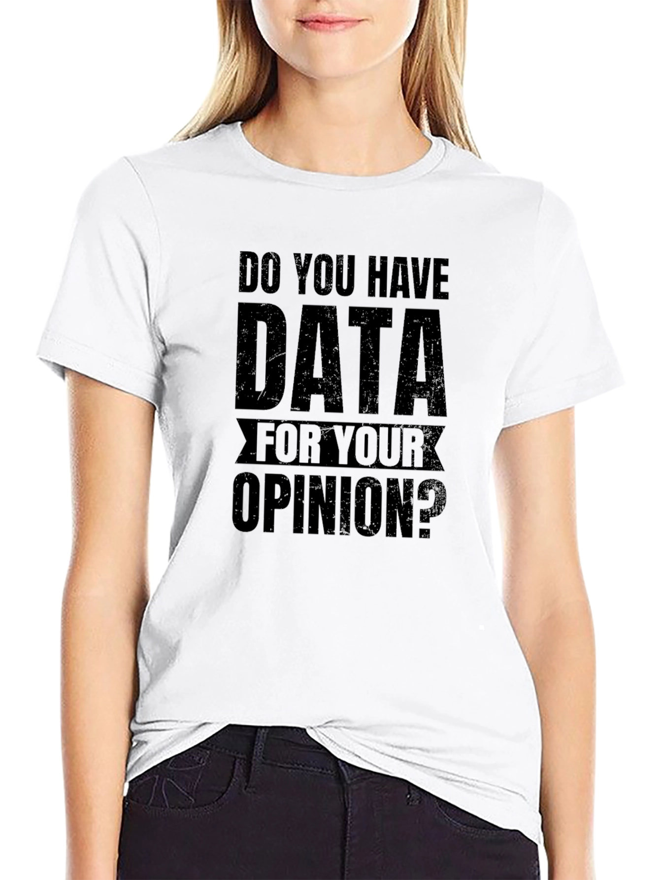 Black Data For Your Opinion Graphic Tee view 9