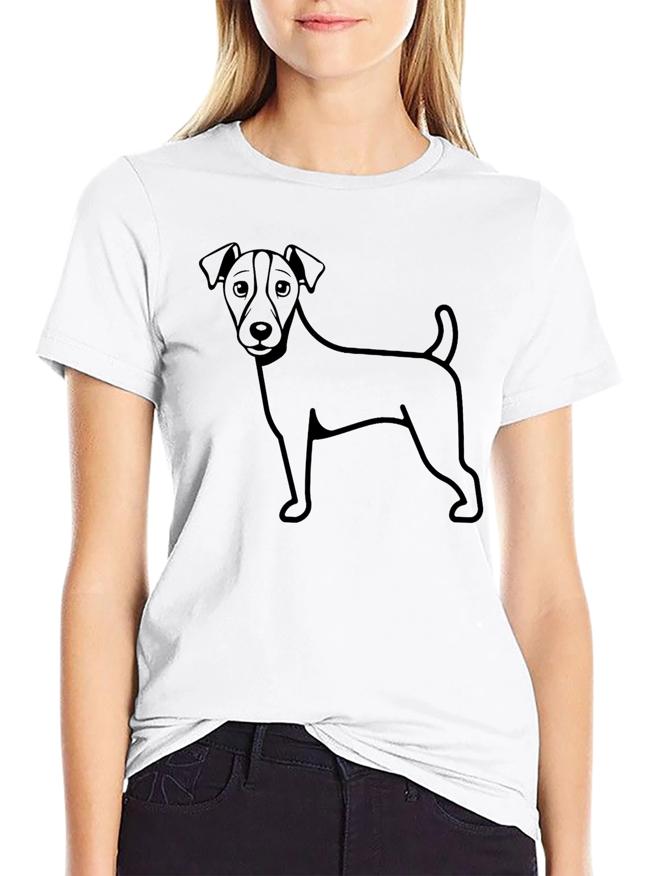 Black Dog Graphic Black T-Shirt - Casual Wear view 9