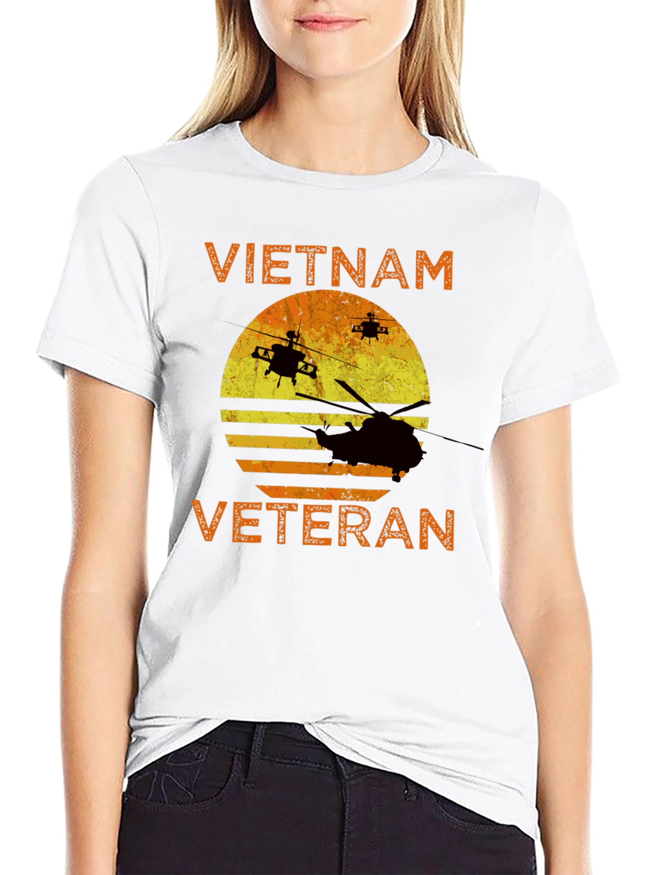 Black Vietnam Veteran Graphic T-Shirt view 9