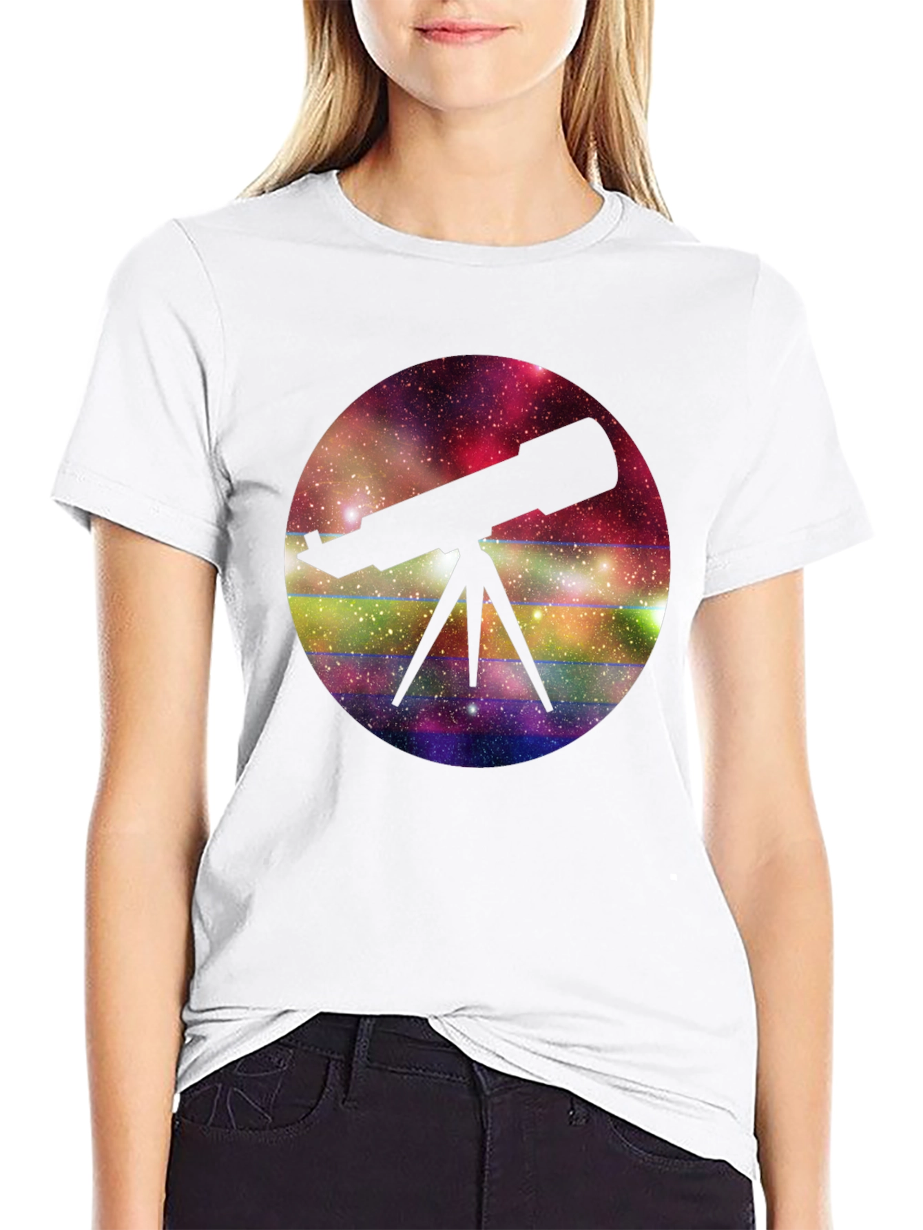 Black Telescope Galaxy T-Shirt - Explore the Universe view 9