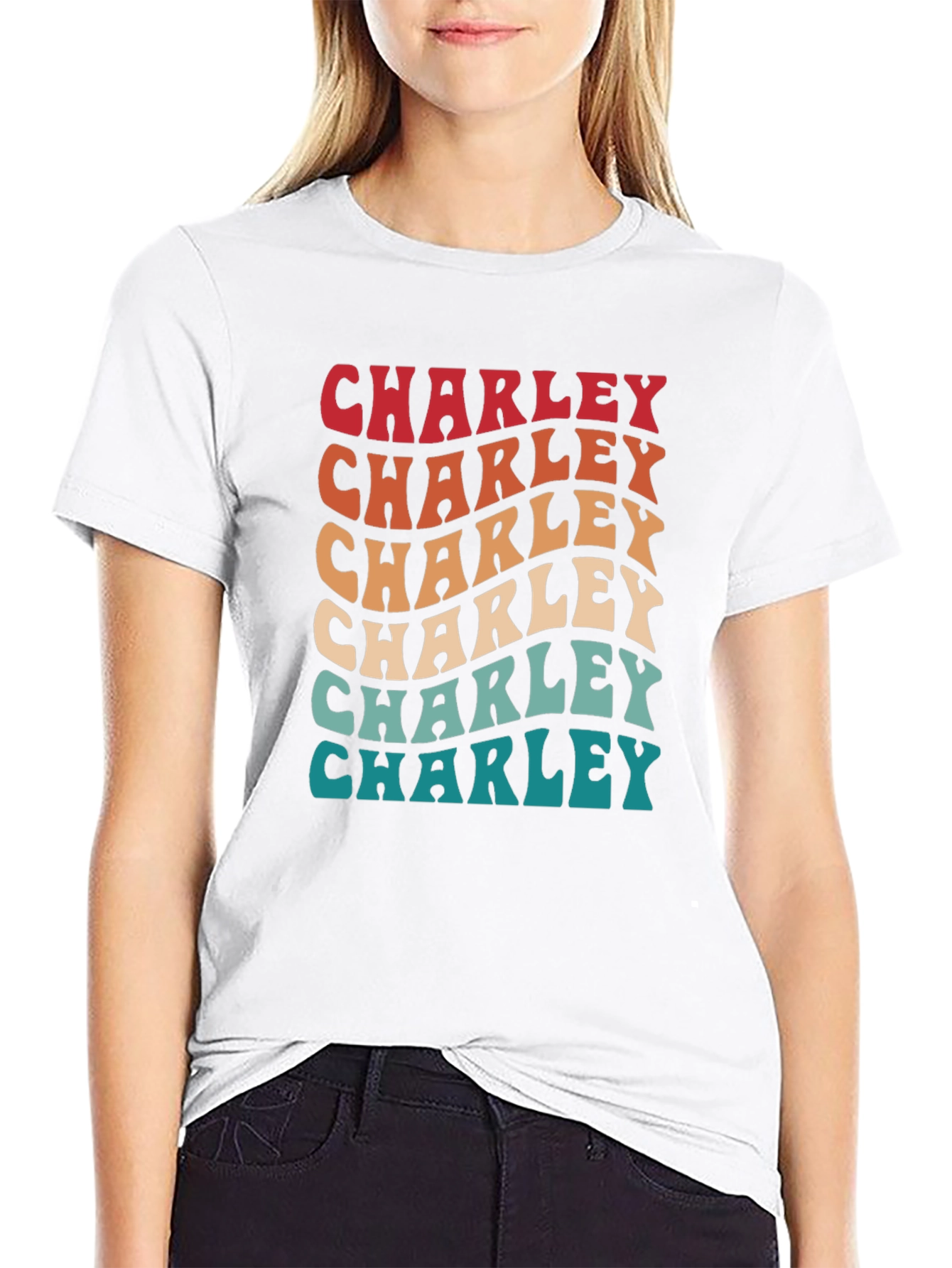 Retro Charley T-Shirt - Personalized Name Tee - 9