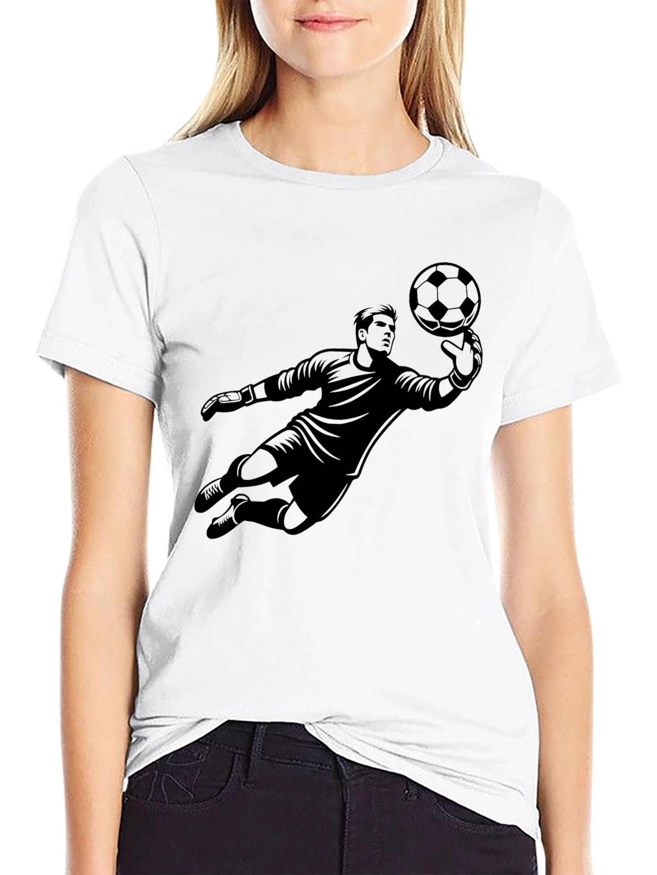 Black Soccer Goalie Graphic Tee - Black T-Shirt view 9