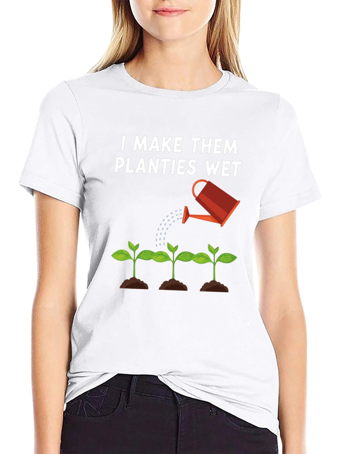 Black I Make Them Planties Wet Black T-Shirt view 9