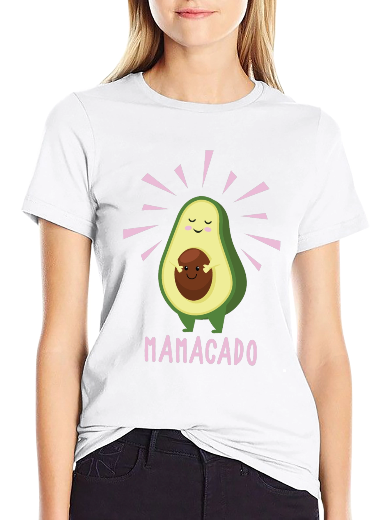 Black Mamacado T-Shirt - Avocado Motherhood Tee view 9