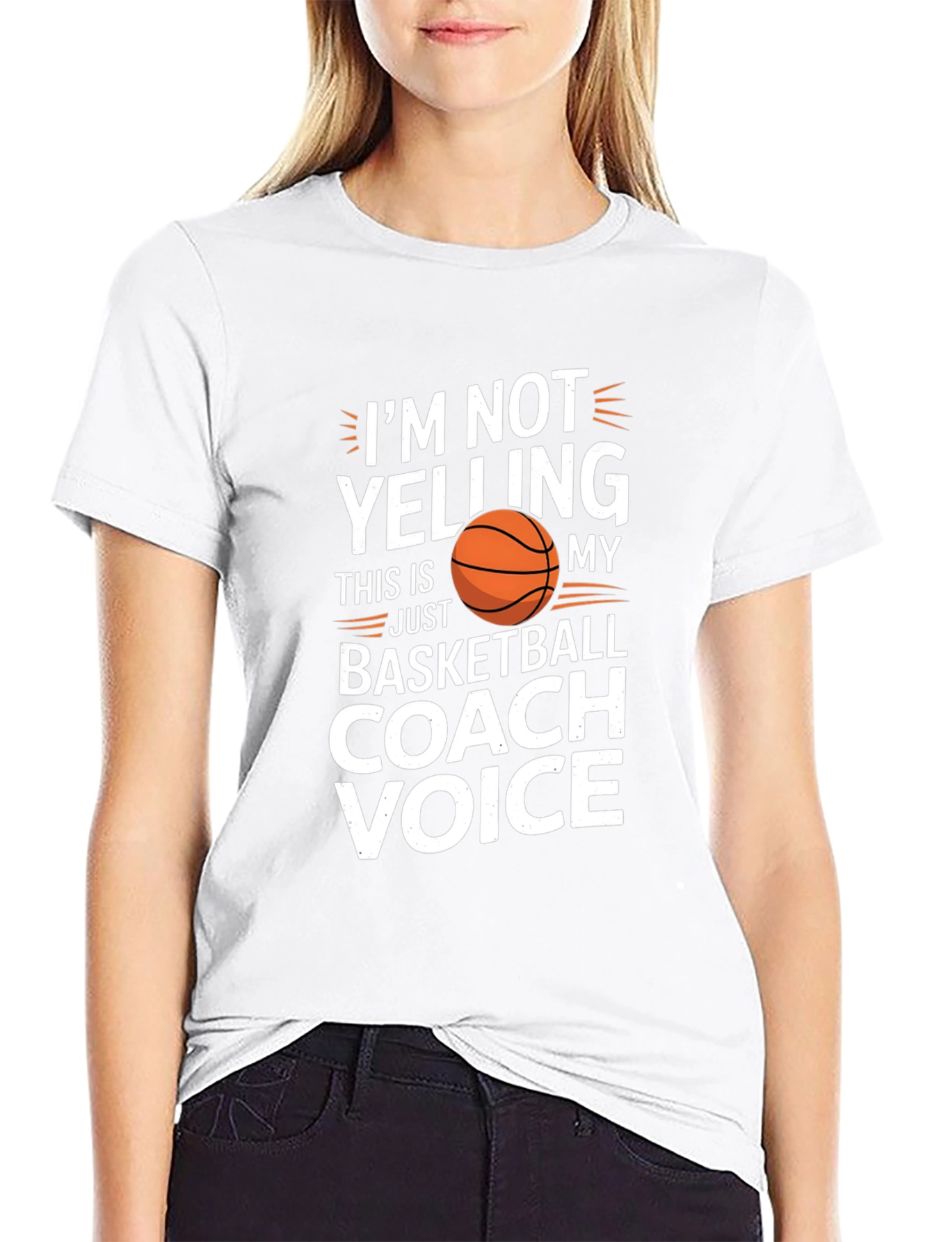 Black Basketball Coach Voice T-Shirt Funny Sports Tee view 9