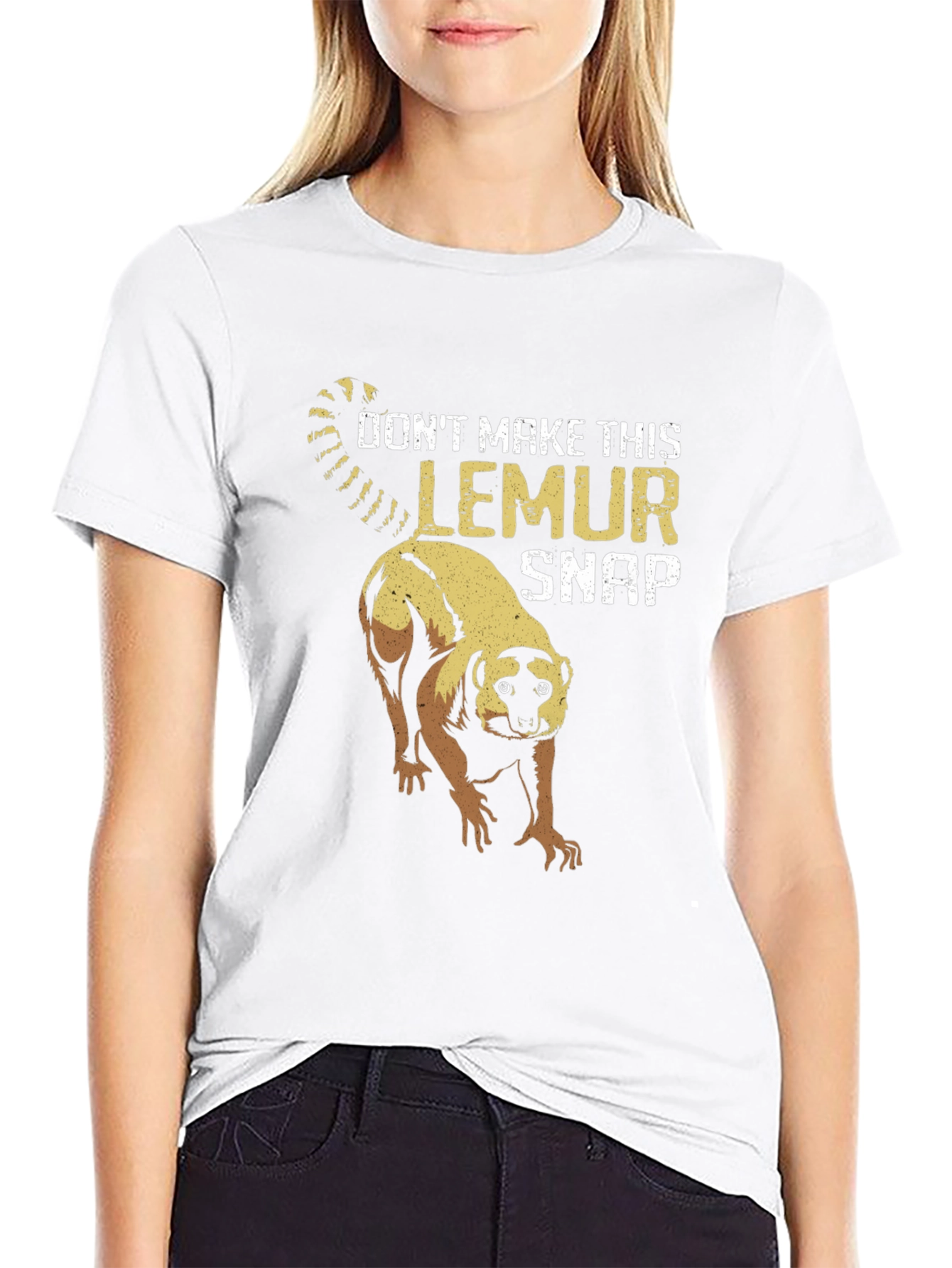 Black Don't Make This Lemur Snap T-Shirt view 9