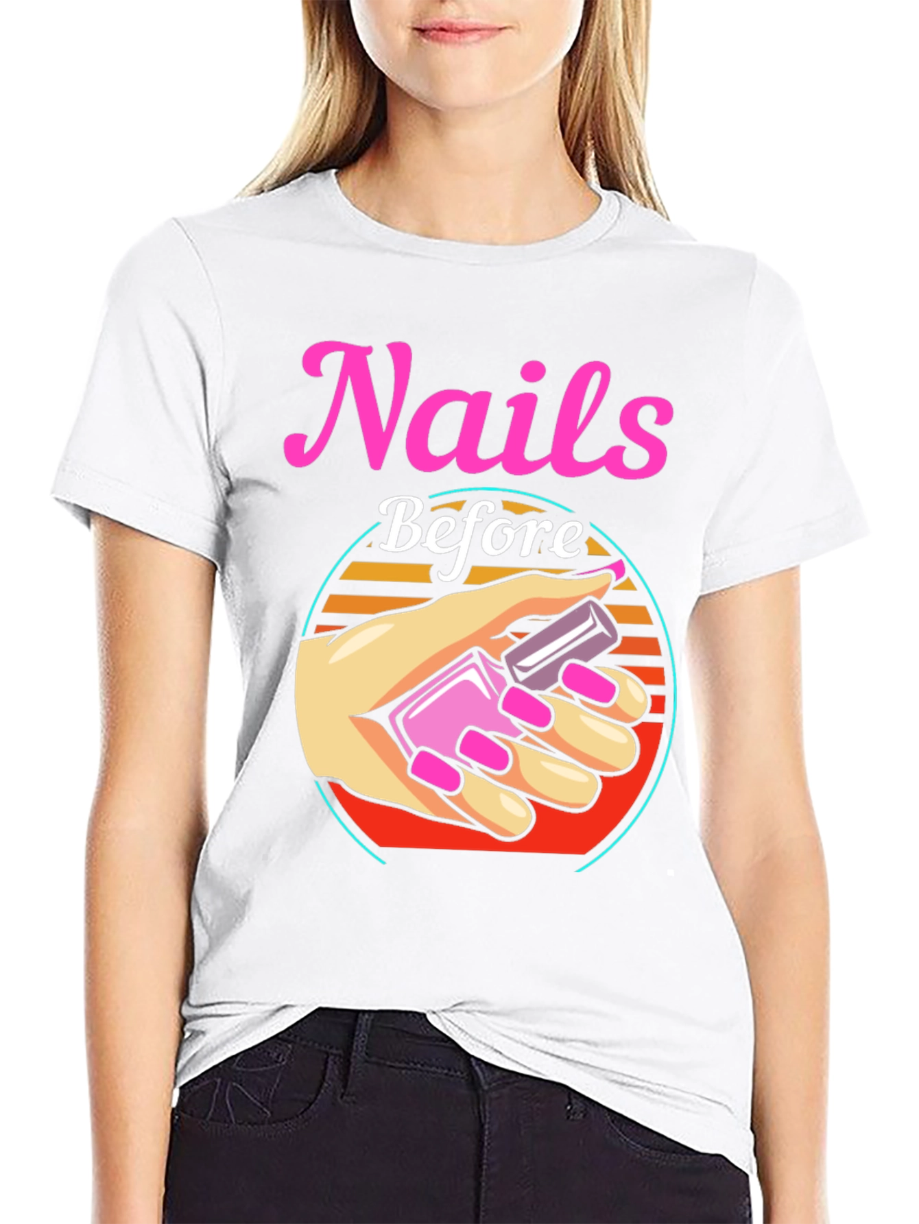 Black Nails Before Anything T-Shirt view 9