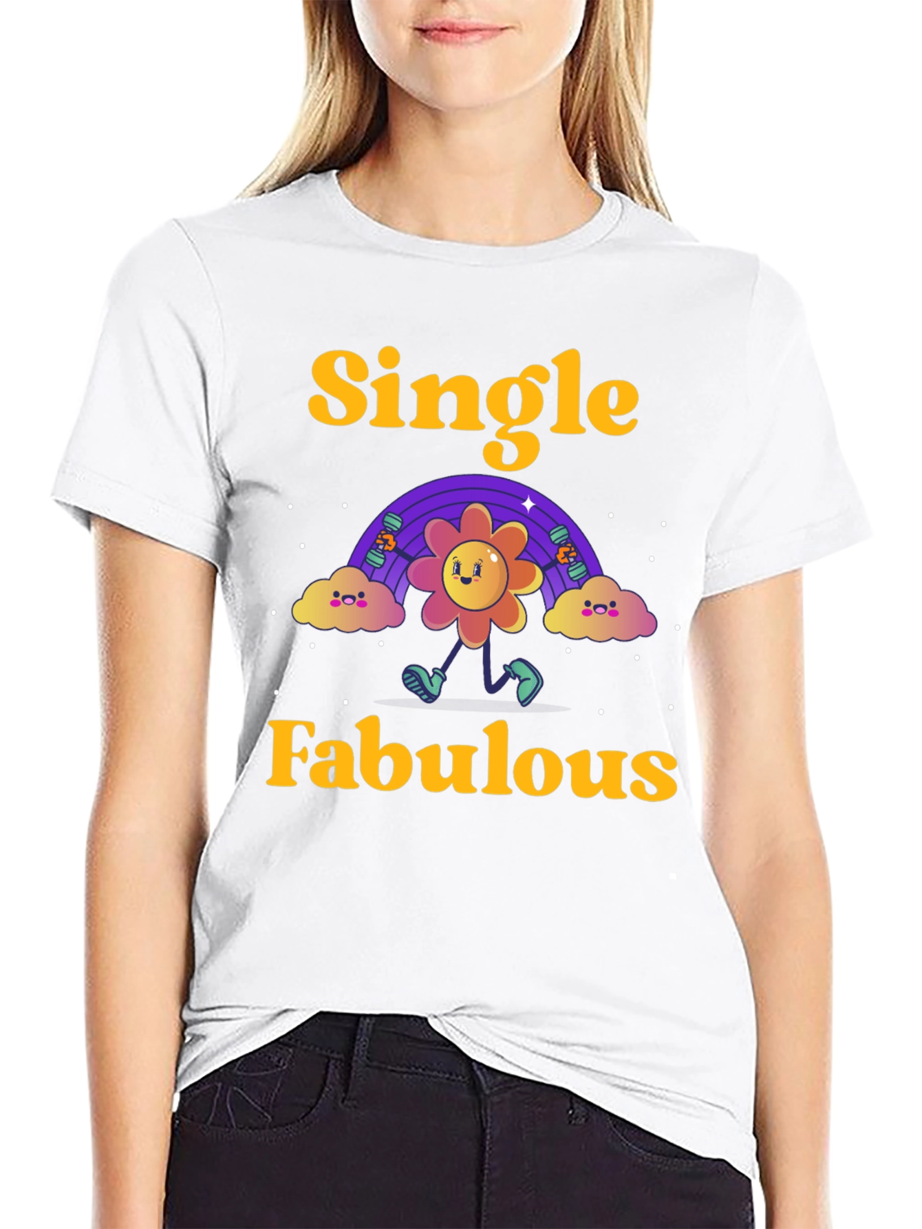 Black Single & Fabulous Graphic Tee view 9