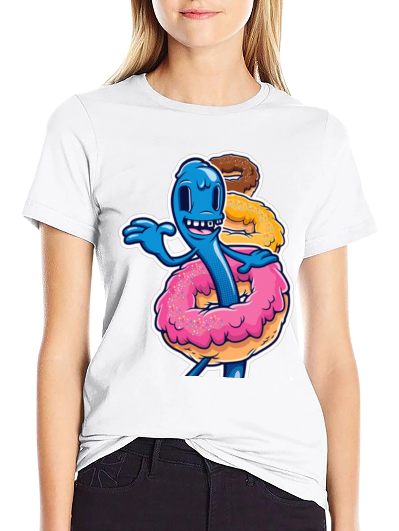 Black Donut Monster Graphic Tee - Fun & Unique Design view 9