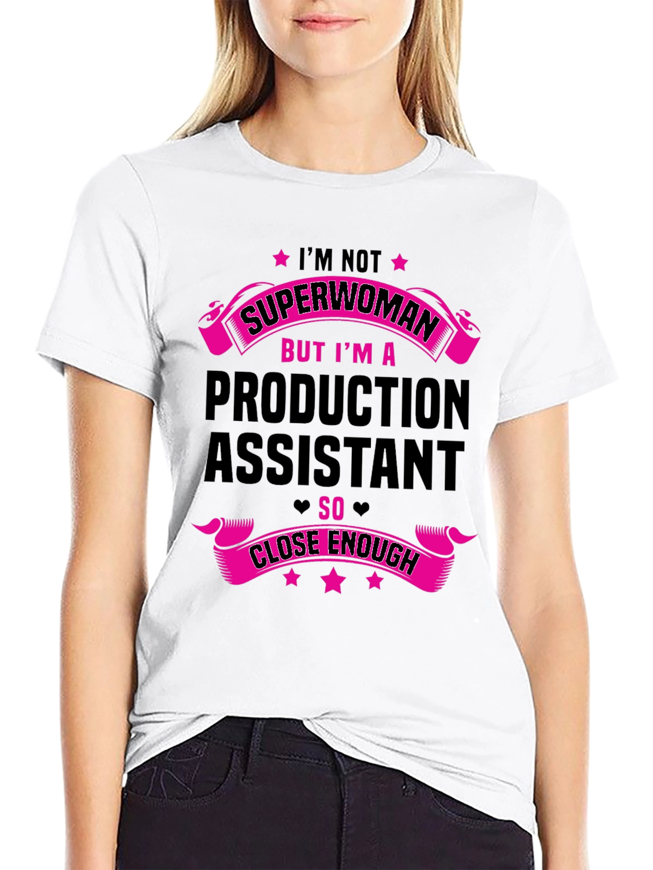 Black Production Assistant Funny T-Shirt view 9
